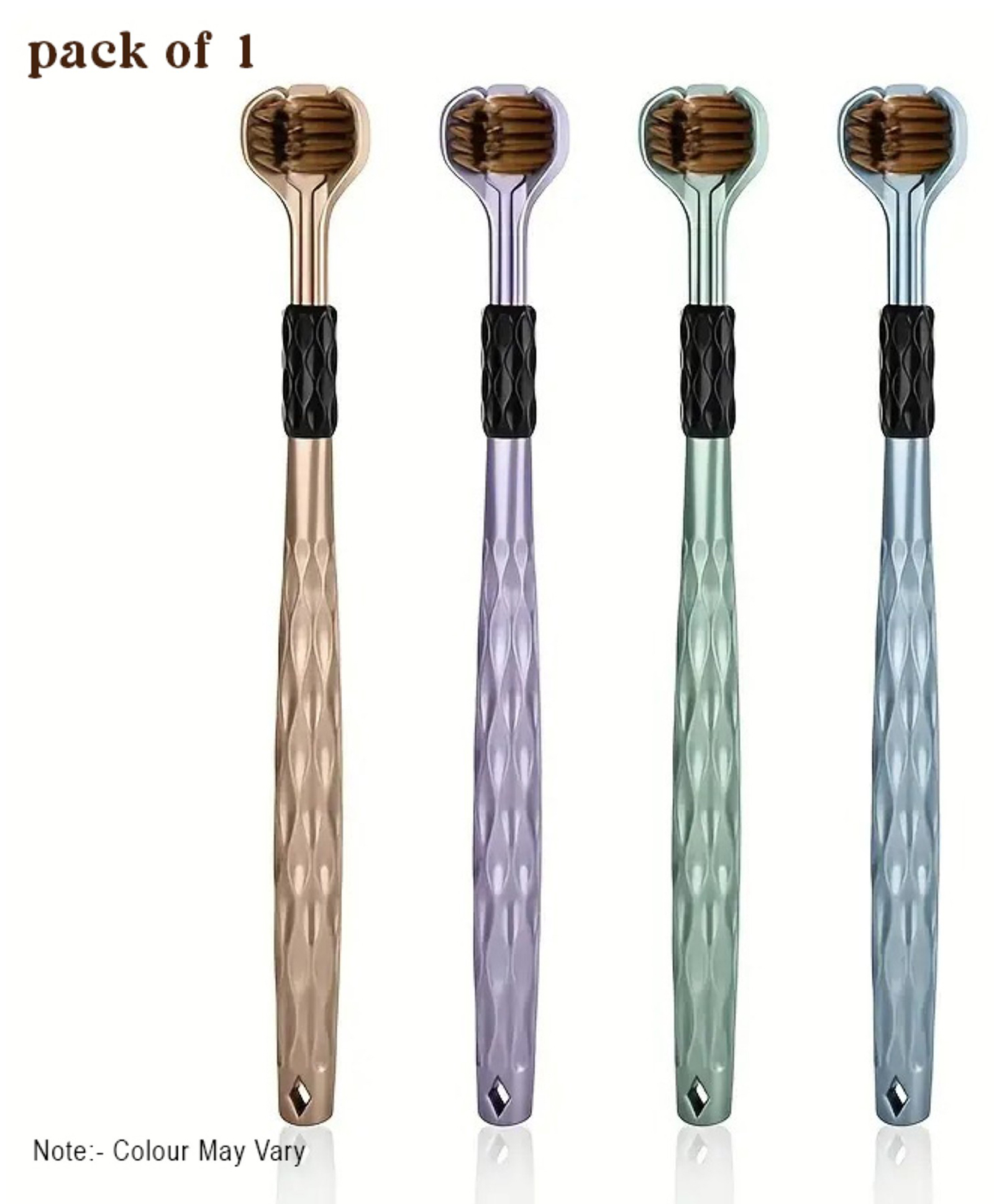 Mihar 3-Sided Triple Angle Toothhugger Training Manual Toothbrush, Ultra Soft Bristles, Toddler and Autistic Oral Care Gentle Clean Each Tooth Pack of 1 (Colour May Vary)-image-19