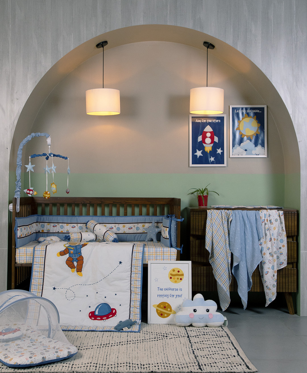 Abracadabra 6 Piece Cot Bedding Set - Rocketman-image-9