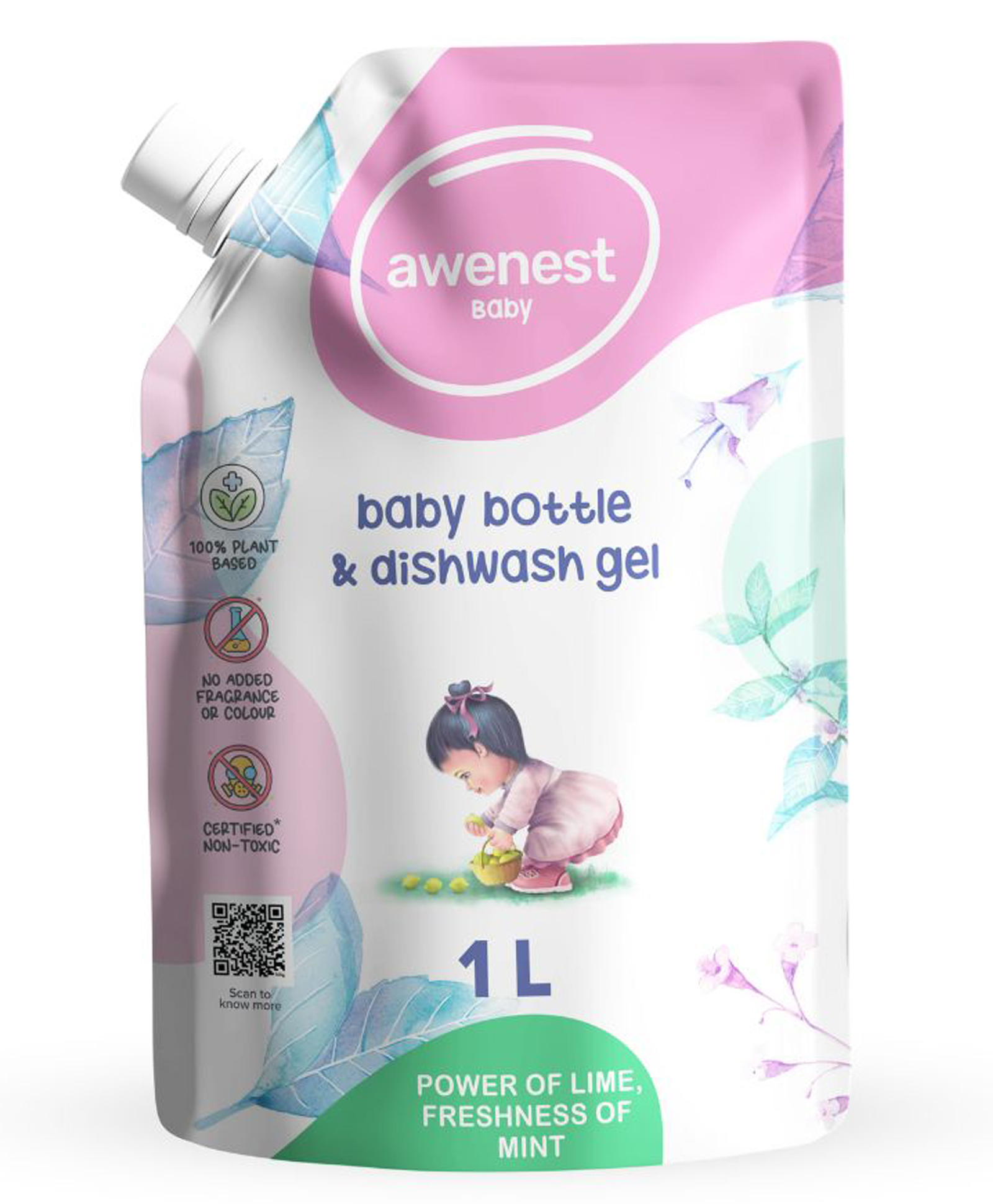 awenest Baby Natural Bottle Cleaning Liquid and Dishwash 1 Liter | 100% Sulphate-free | 100% Plant-based-image-38