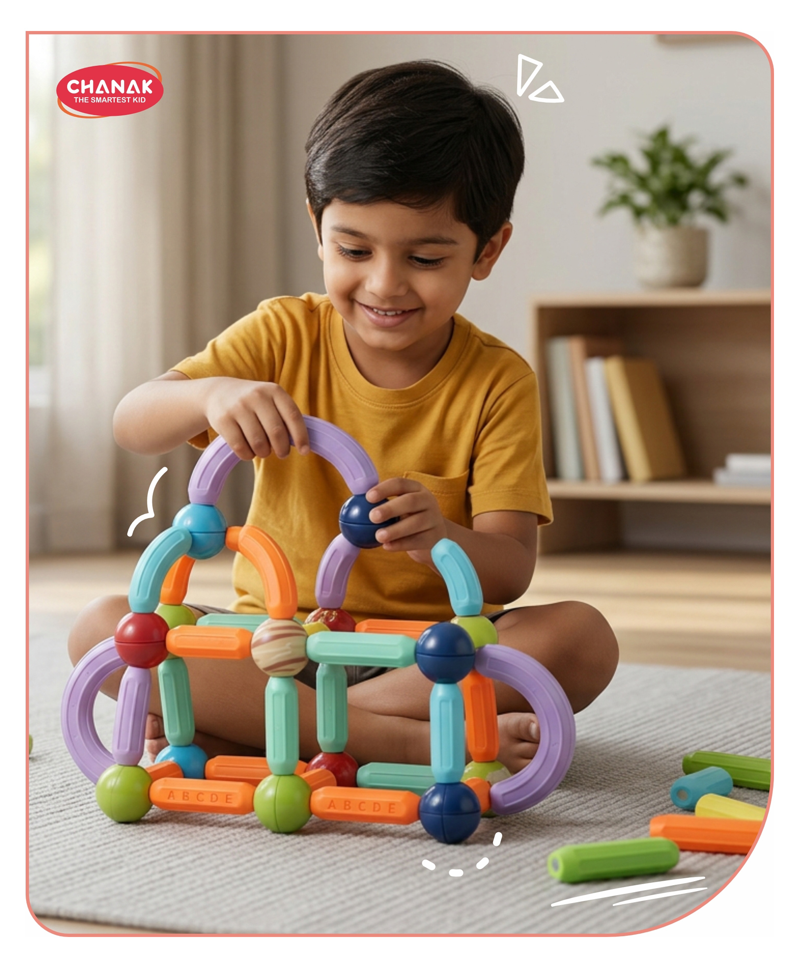 Aditi Toys 36 Piece Magnetic Building Stick & Ball Blocks, Montessori Magnetic Funny Creation Toy, Creativity Kids Games, Preschool Toys-image-2