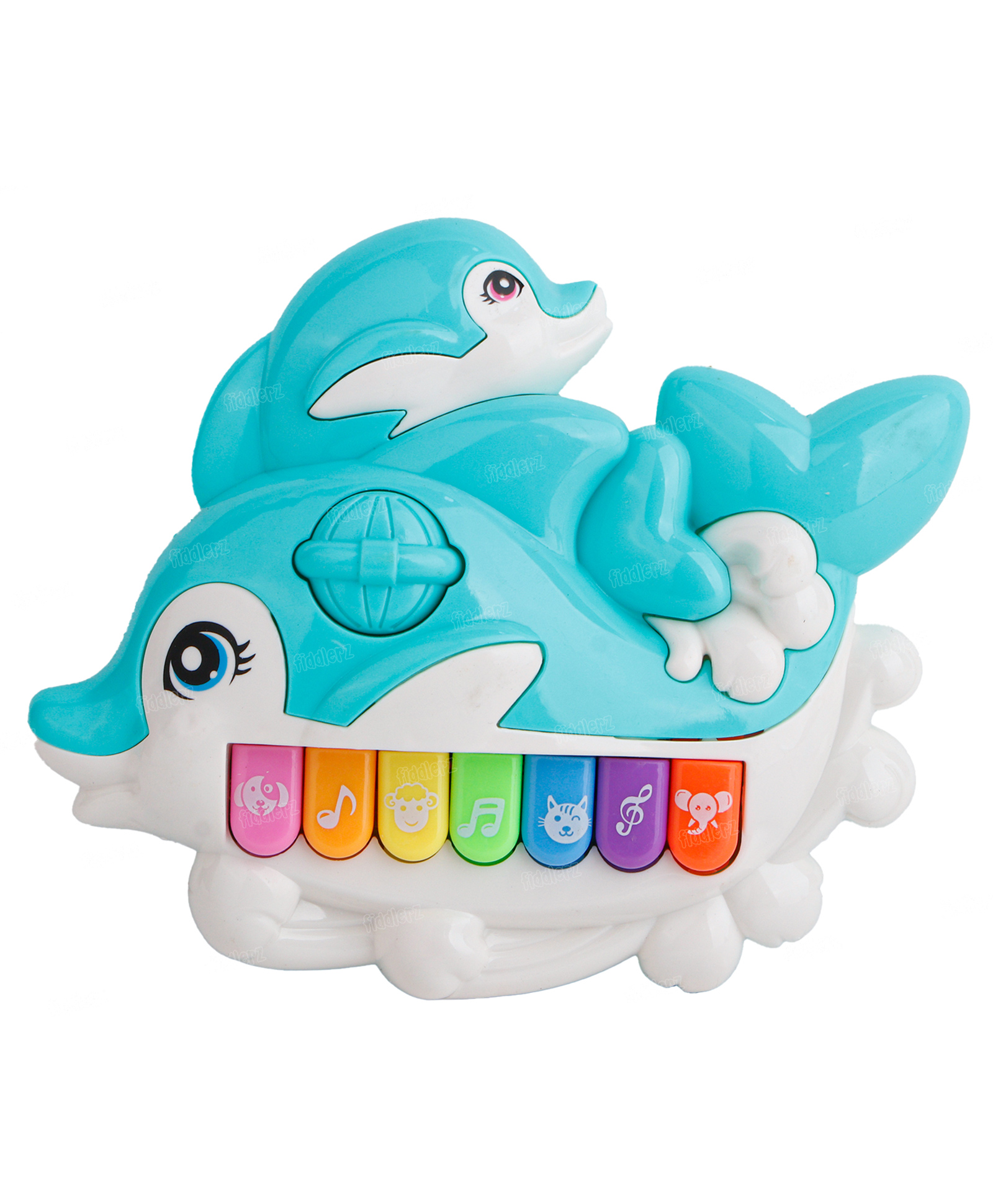 Fiddlerz Dolphin Piano Musical Toy for Kids with with 6 Play Modes Colorful Animal Sound Keys Light Music Educational Early Learning Toy for Boys and Girls Age 3 + (Multicolor)-image-40
