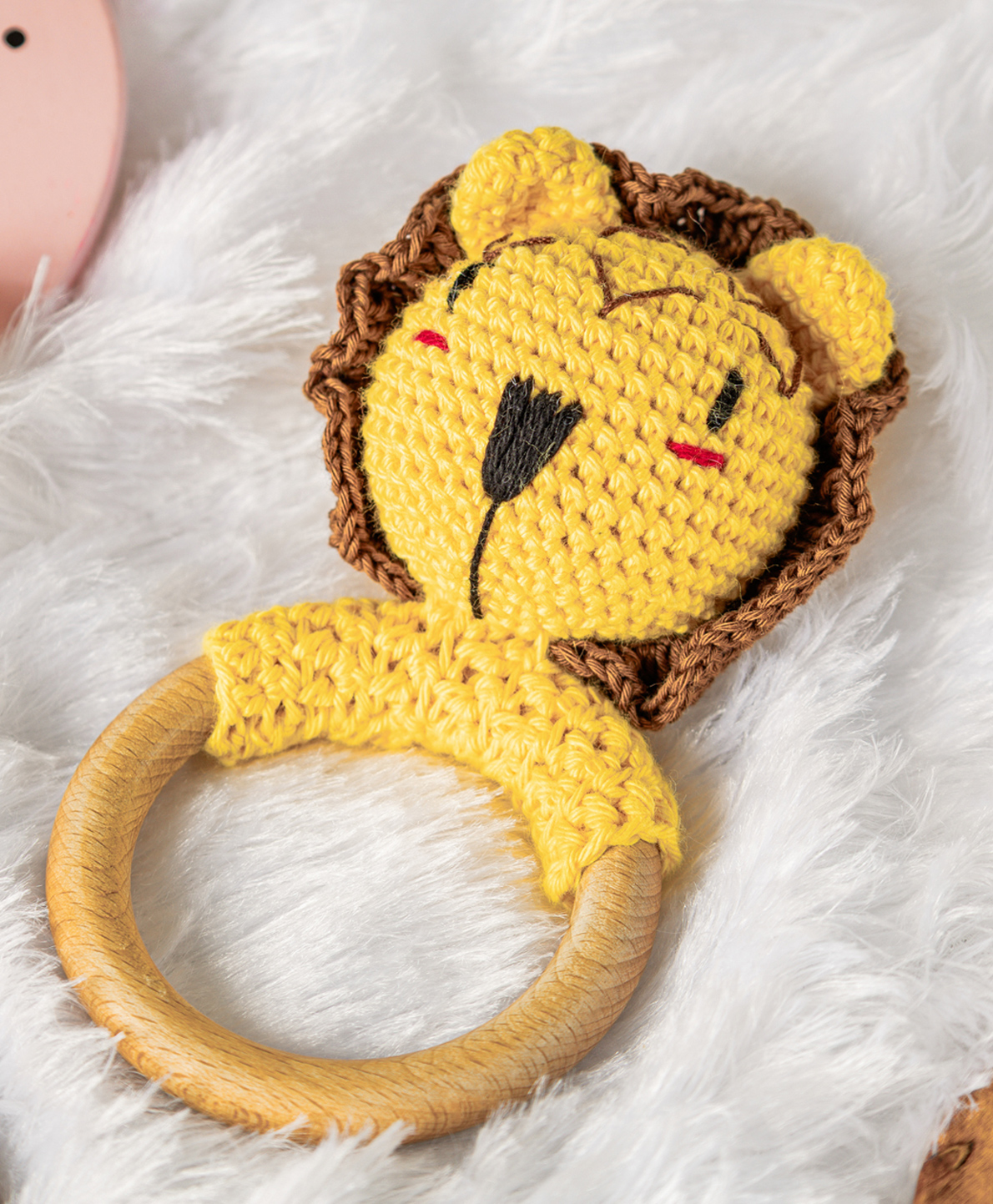 Jim N Jam Crochet Rattle and Teether - Yellow-image-24