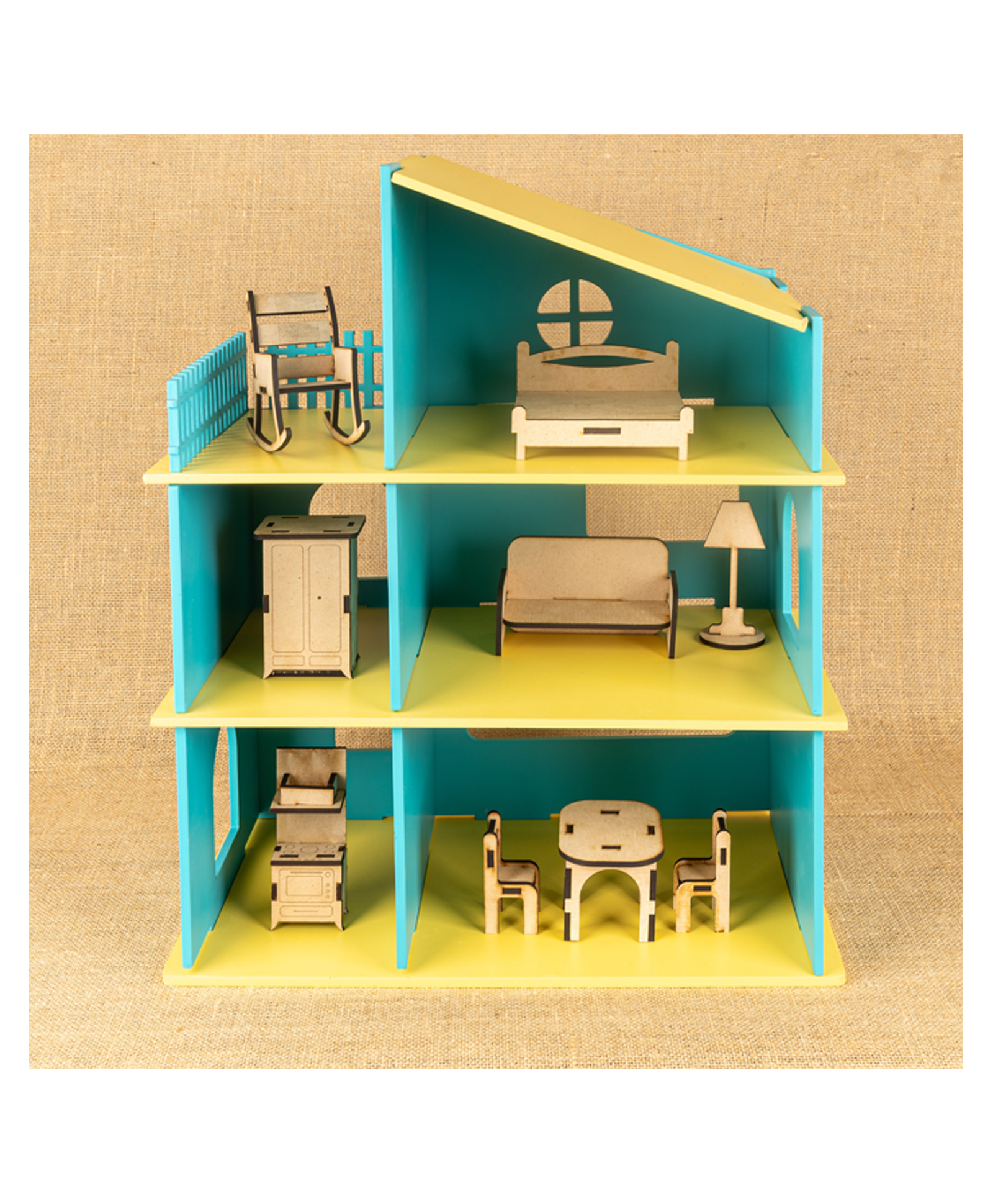 Jim N Jam Wooden DIY Dollhouse and DIY Furniture Set-image-44