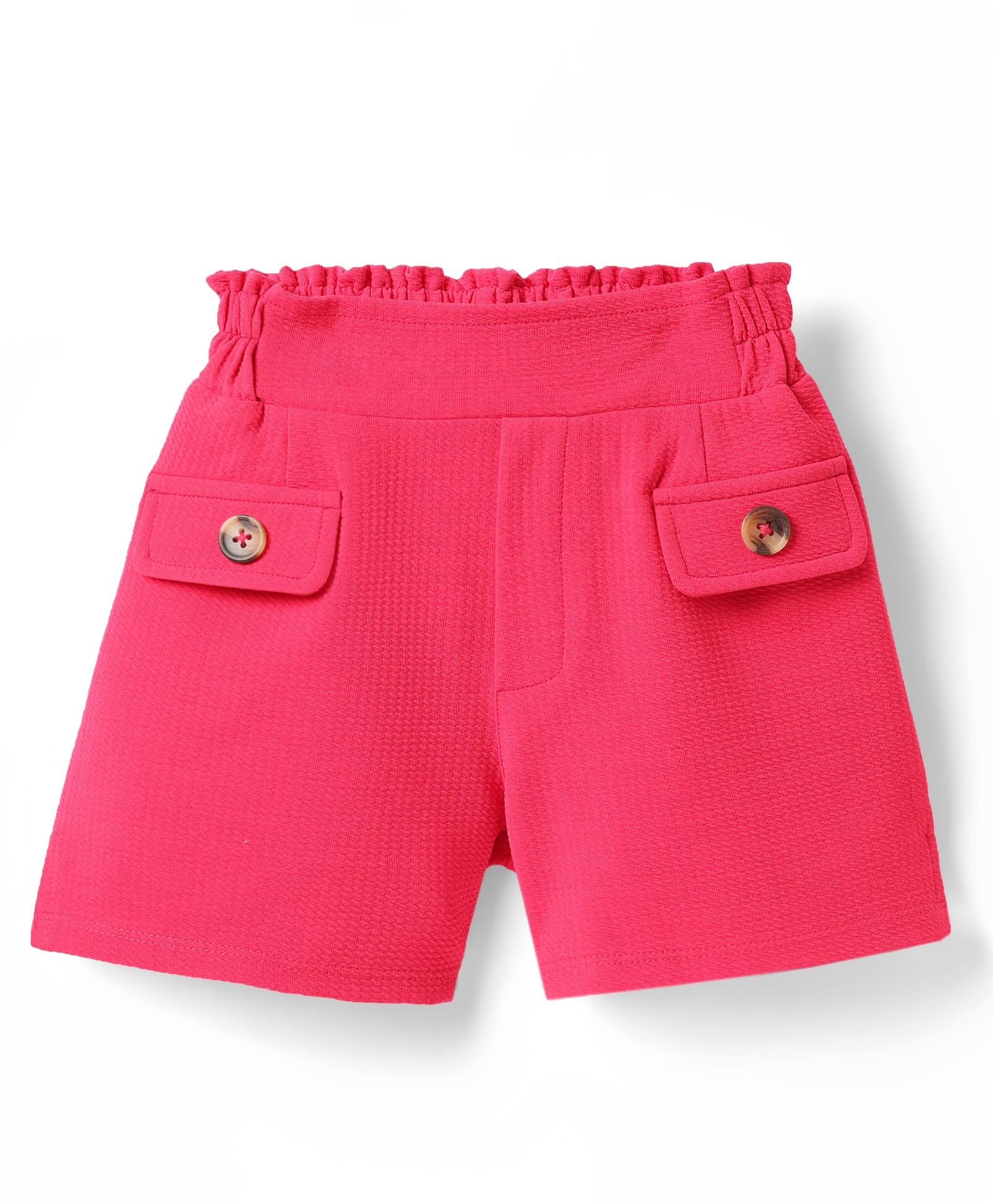 CrayonFlakes Waffle Knit Solid Shorts - Pink-picture-25