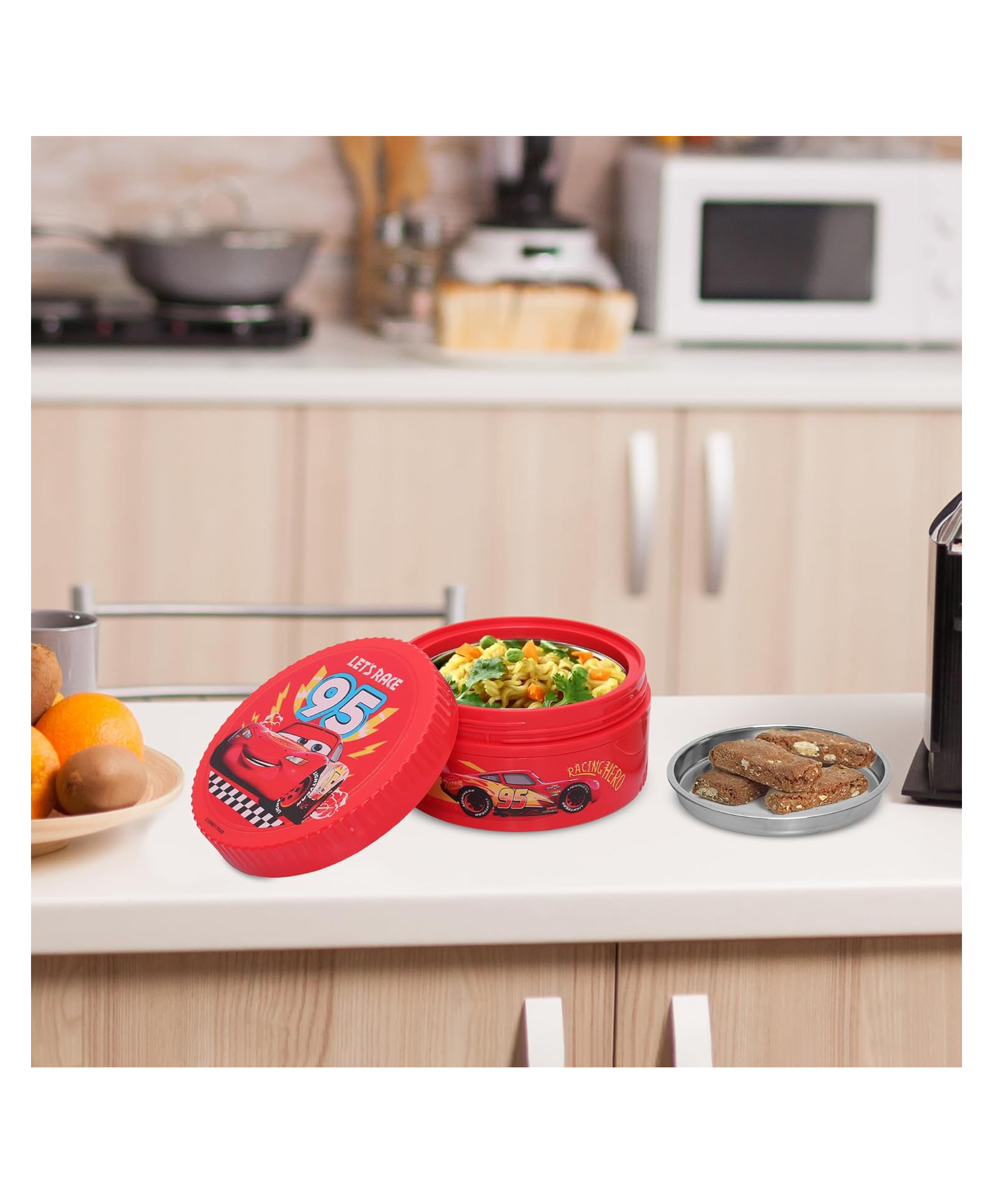 JAYPEE Unimunch PU Insulated Inner Stainless Steel Lunch Box with Steel Dish | Spillproof Ideal for Snacks & Storing Food ,375 ml , Red-picture-39