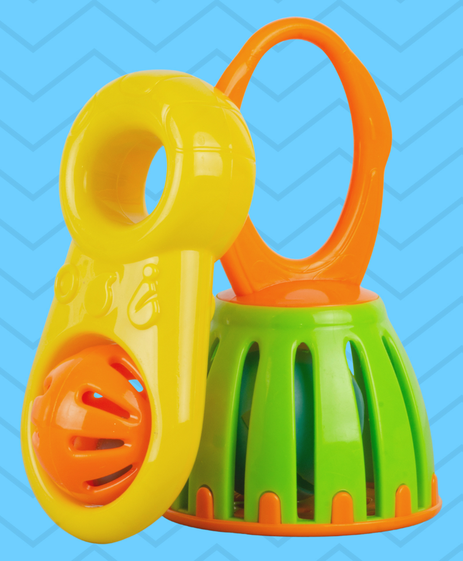 Toyfun Rattles for Toddlers New Born Babies - Premium Quality - 2 Pieces - Non Toxic BPA Free Material Rattle Bell & Baby Rattle - Multicolour-image-12