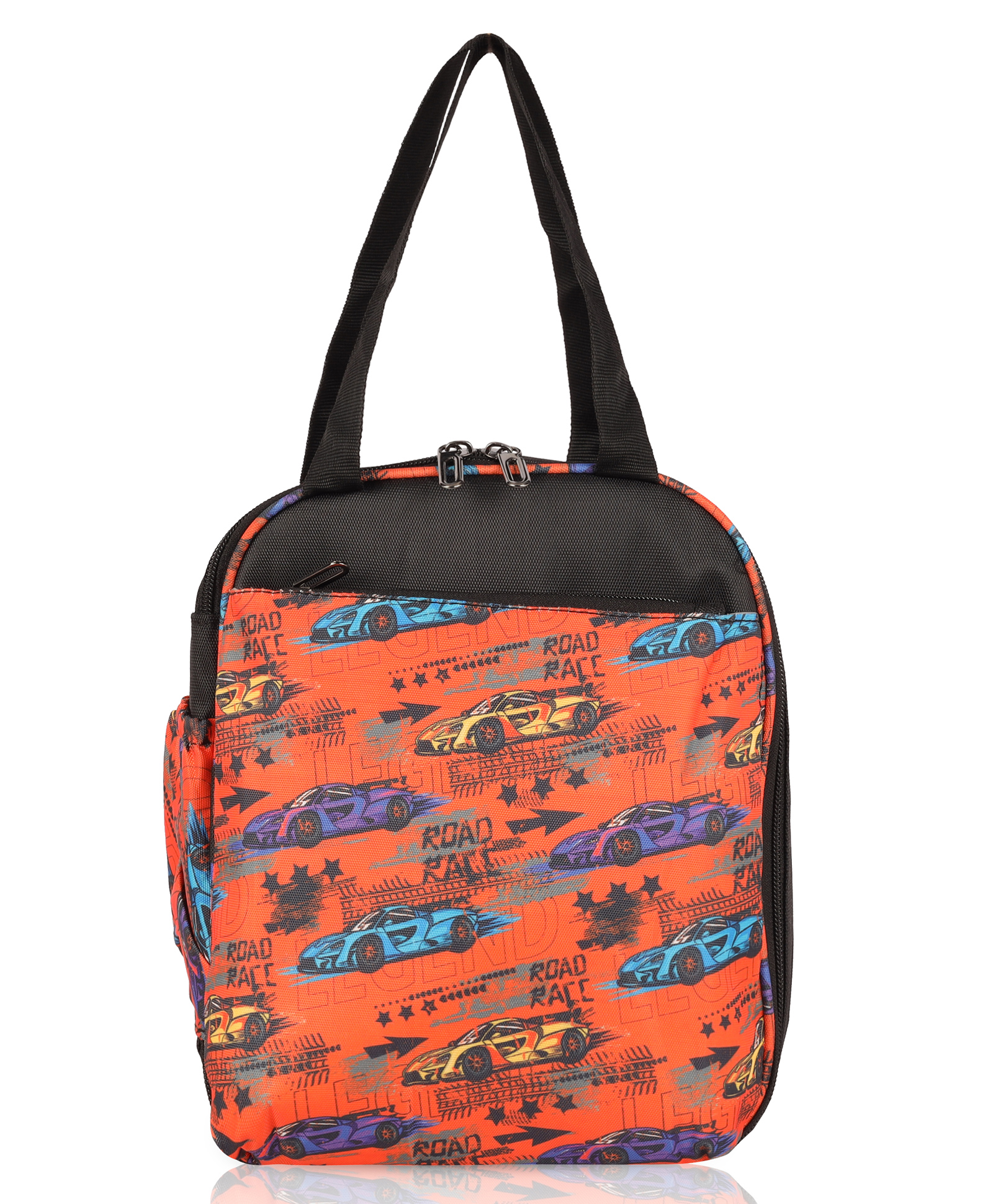 Echo Boomers Premium Car Pint Lunch BagStylish, Lightweight, Attractive, & Durable Meal Companion and versatile bag - Black & Orange-image-10