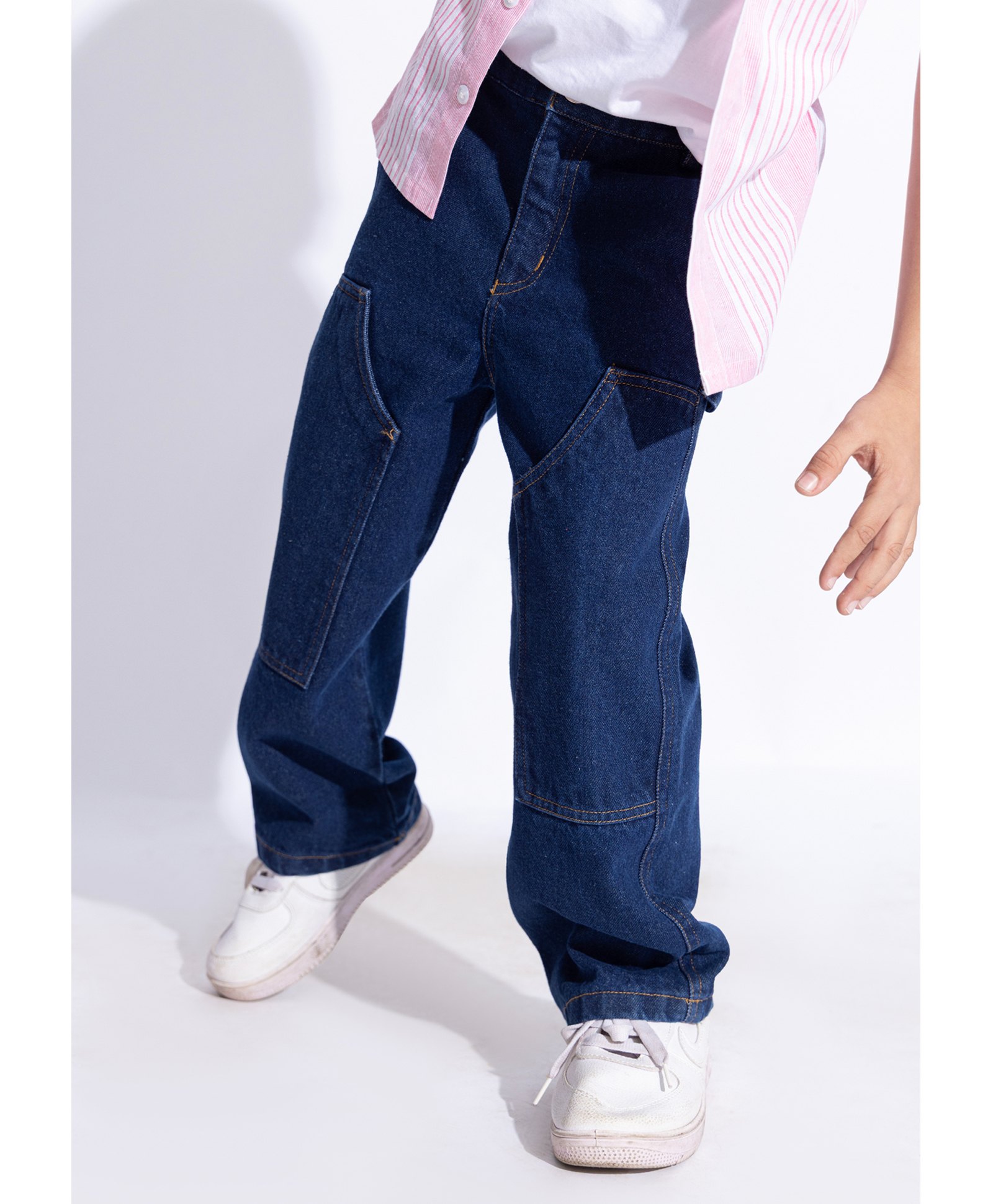 Taffykids Denim Solid Jeans - Navy Blue-image-48