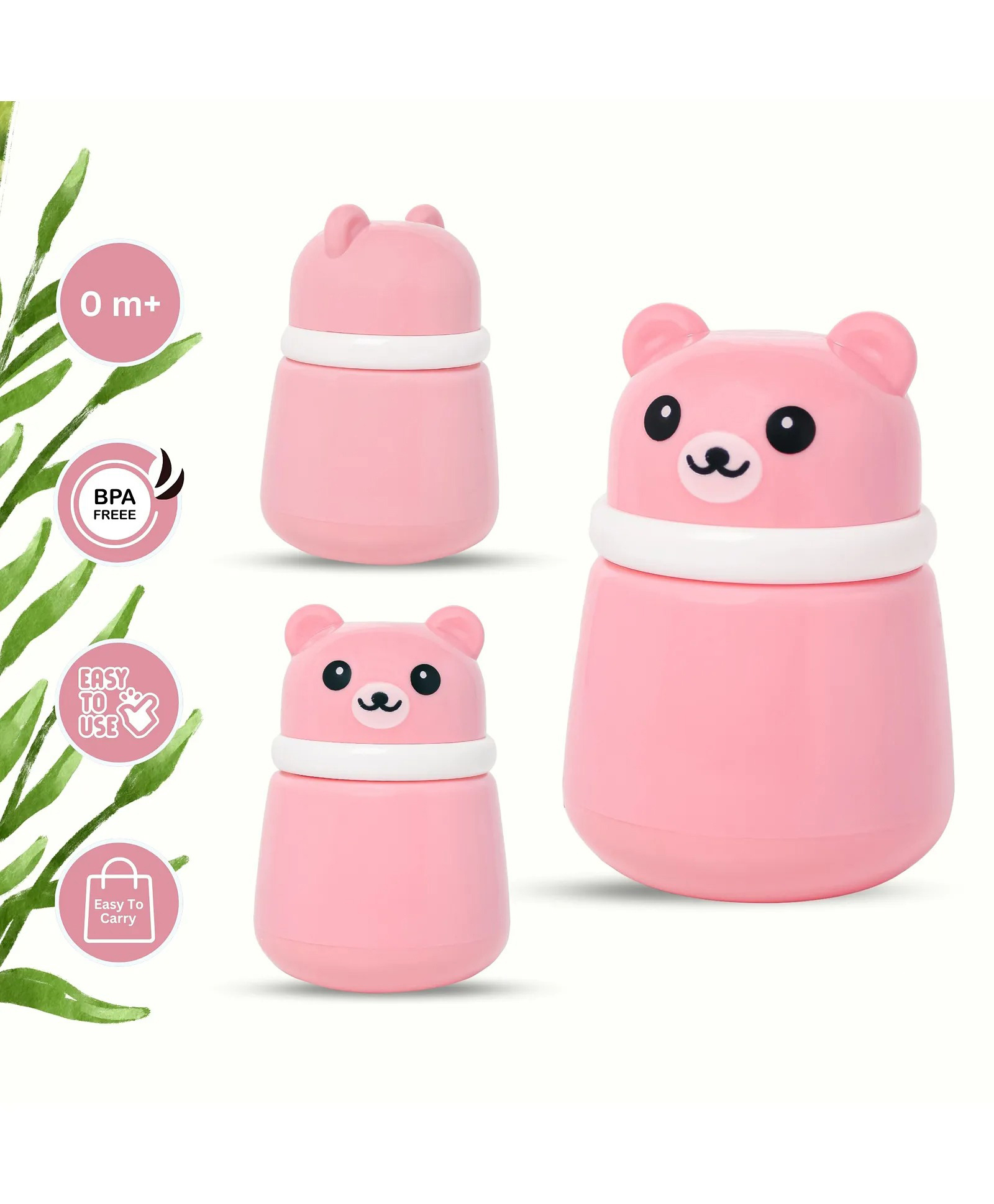LuvlittlePortable Baby Skin Care Baby Powder Puff With Box Holder Container for New Born and Kids for Baby Face and Body (Panda-pink)-image-21