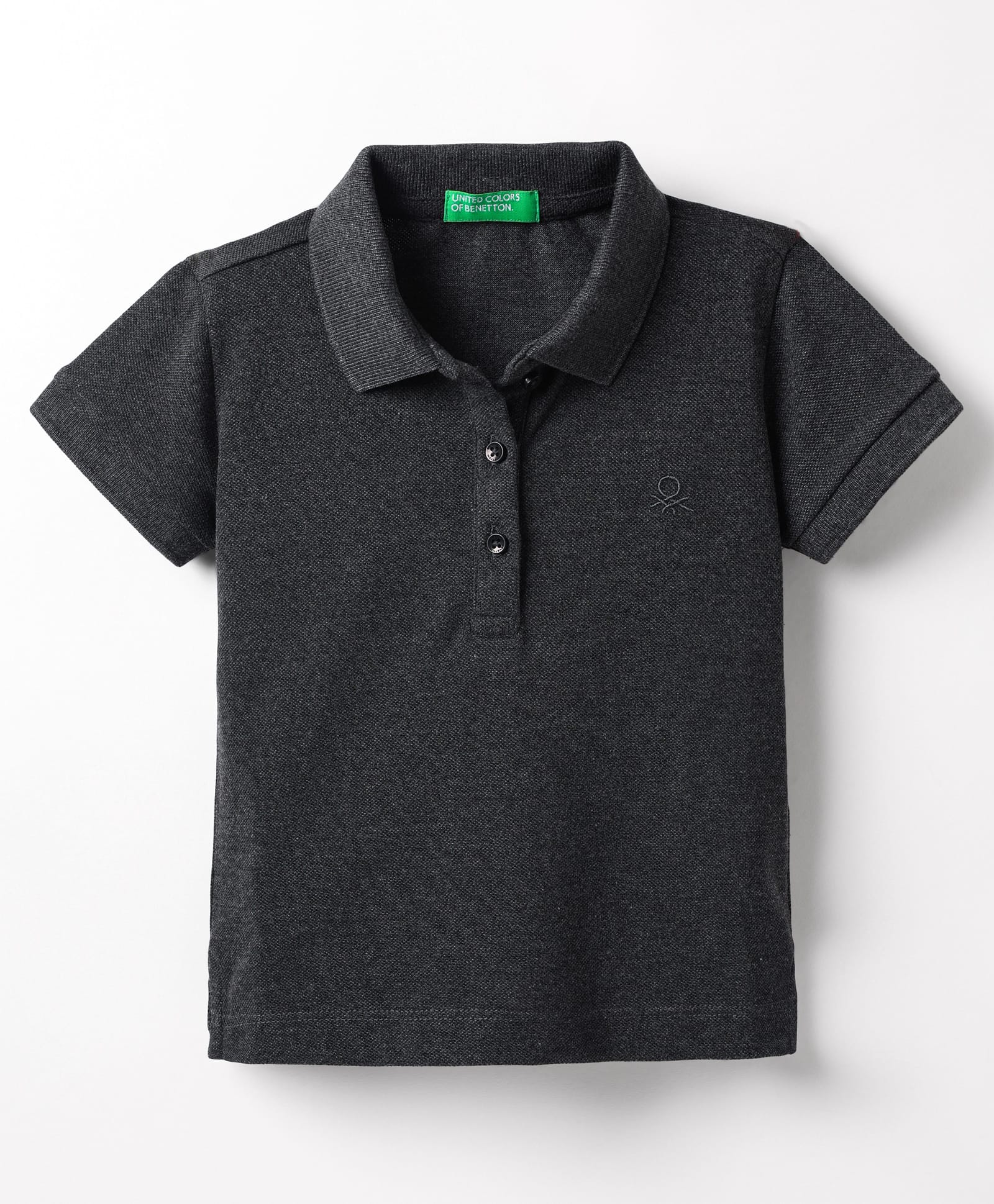UCB Knit Half Sleeves Solid Color Polo T-Shirt - Black-image-19