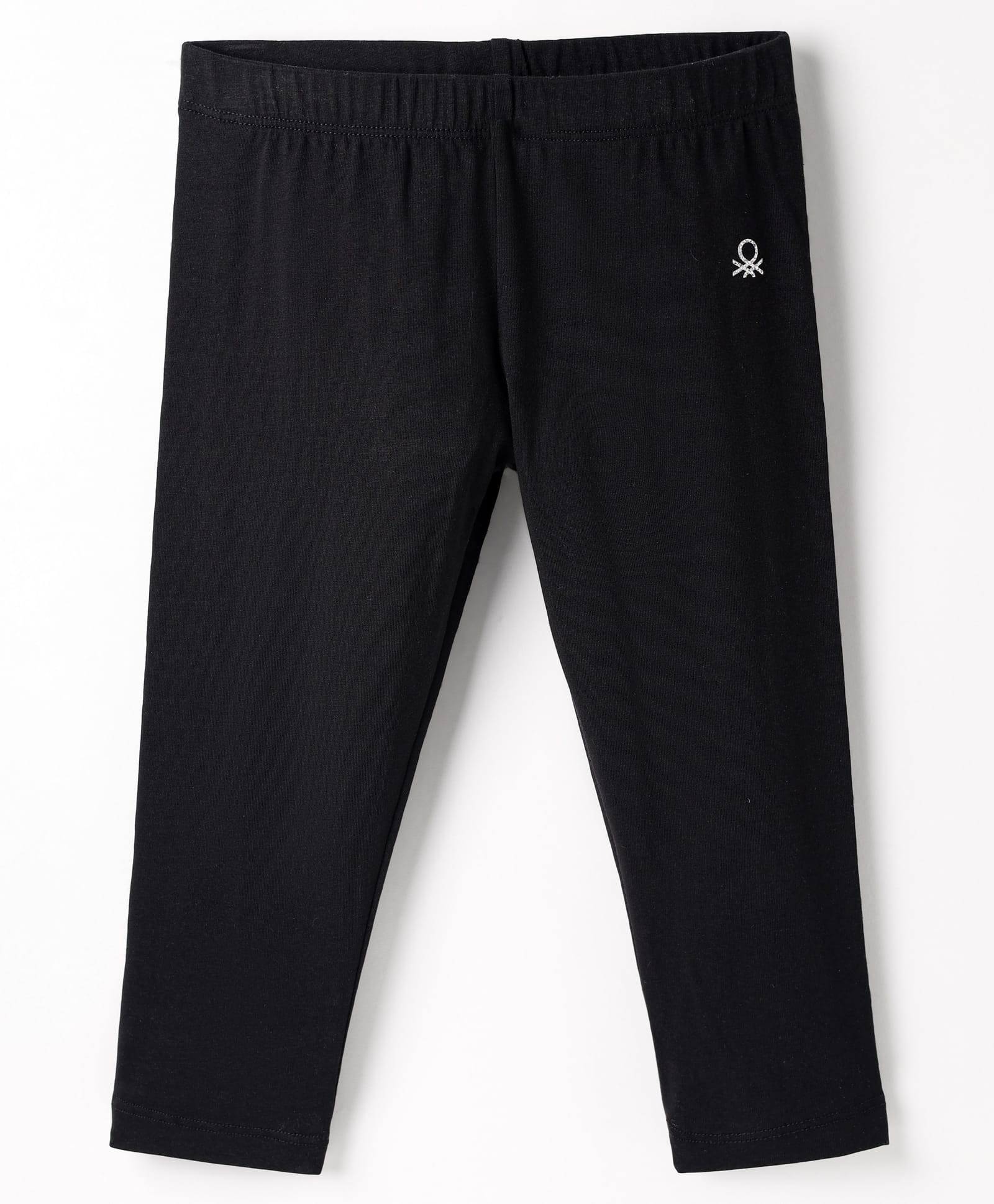 UCB Cotton Elastane Knit Full Length Solid Color Leggings - Black-picture-24