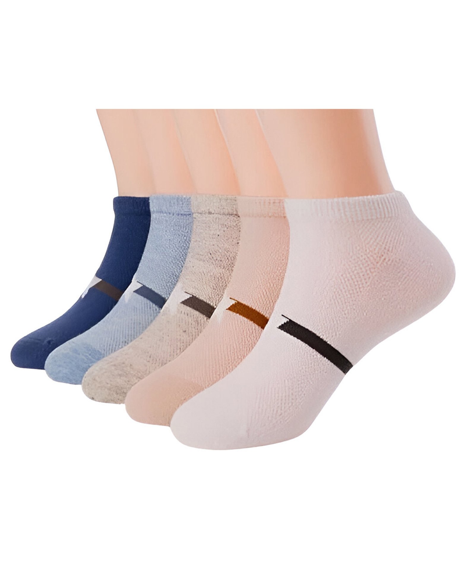 MOMISY Cotton Pack Of 5 Star Designed Socks - Multi Colour-image-3