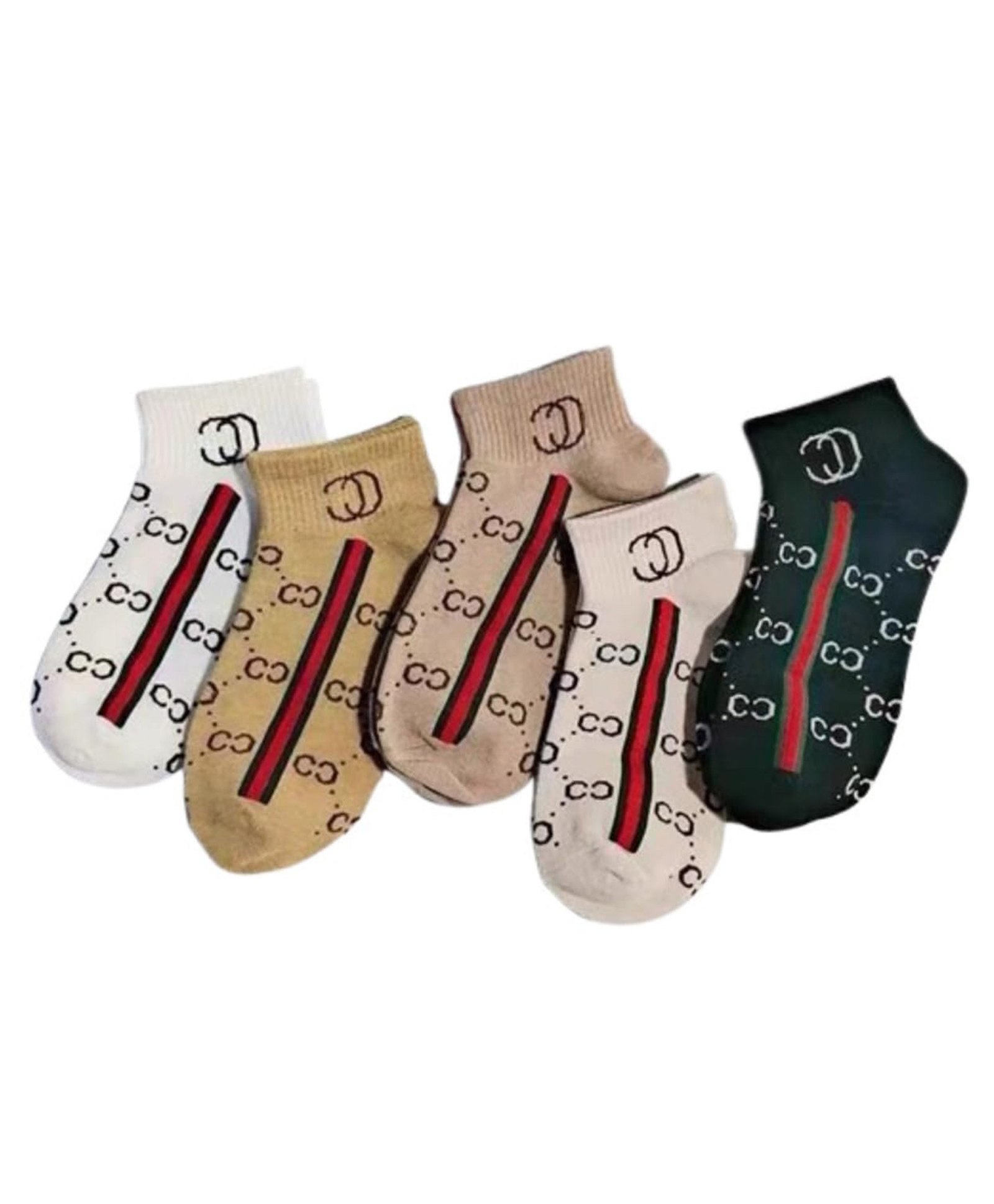 MOMISY Cotton Pack Of 5 Typography Designed Socks - Multi Colour-picture-12