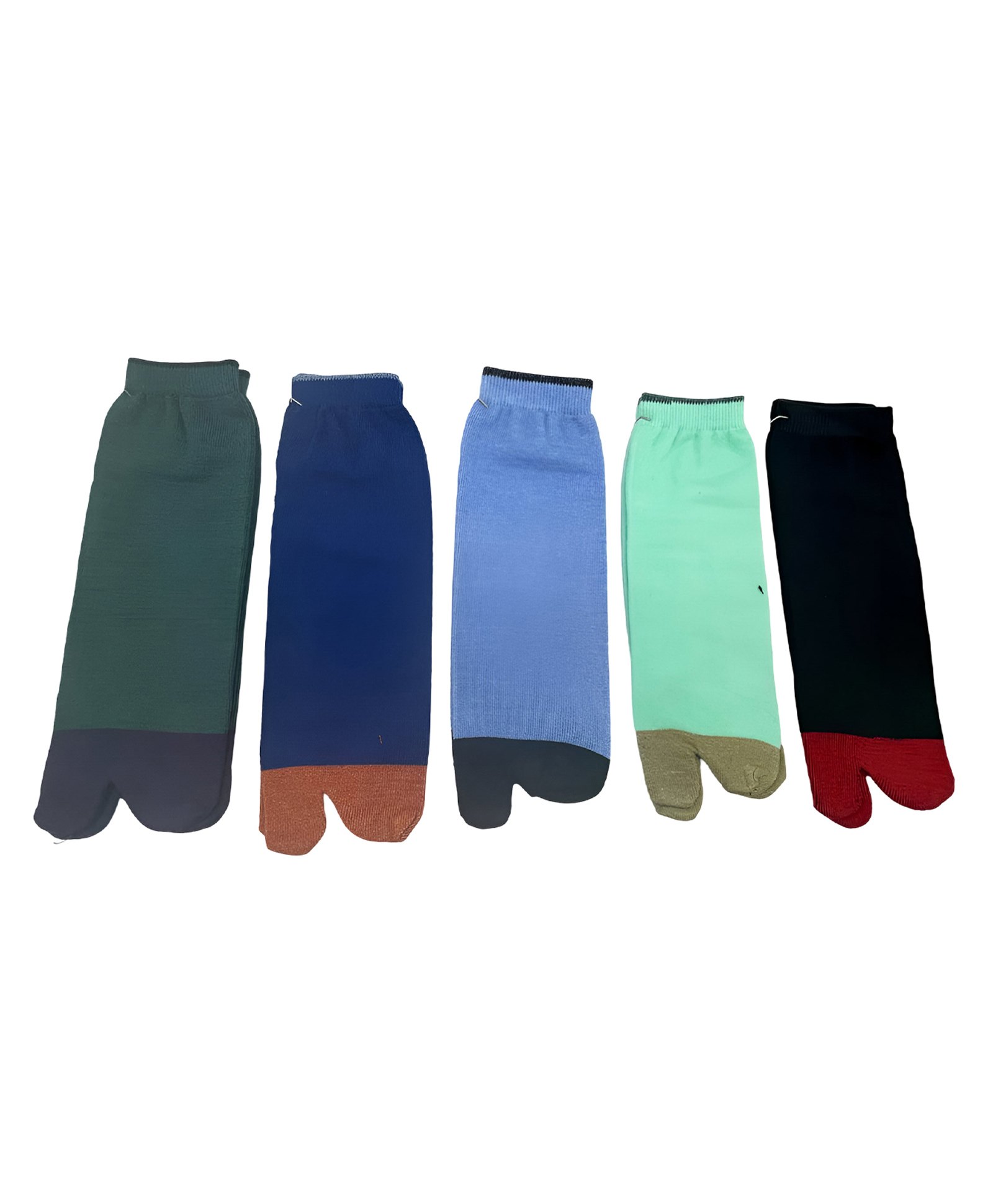 MOMISY Cotton Pack Of 5 Colour Blocked Socks - Multi Colour-picture-24