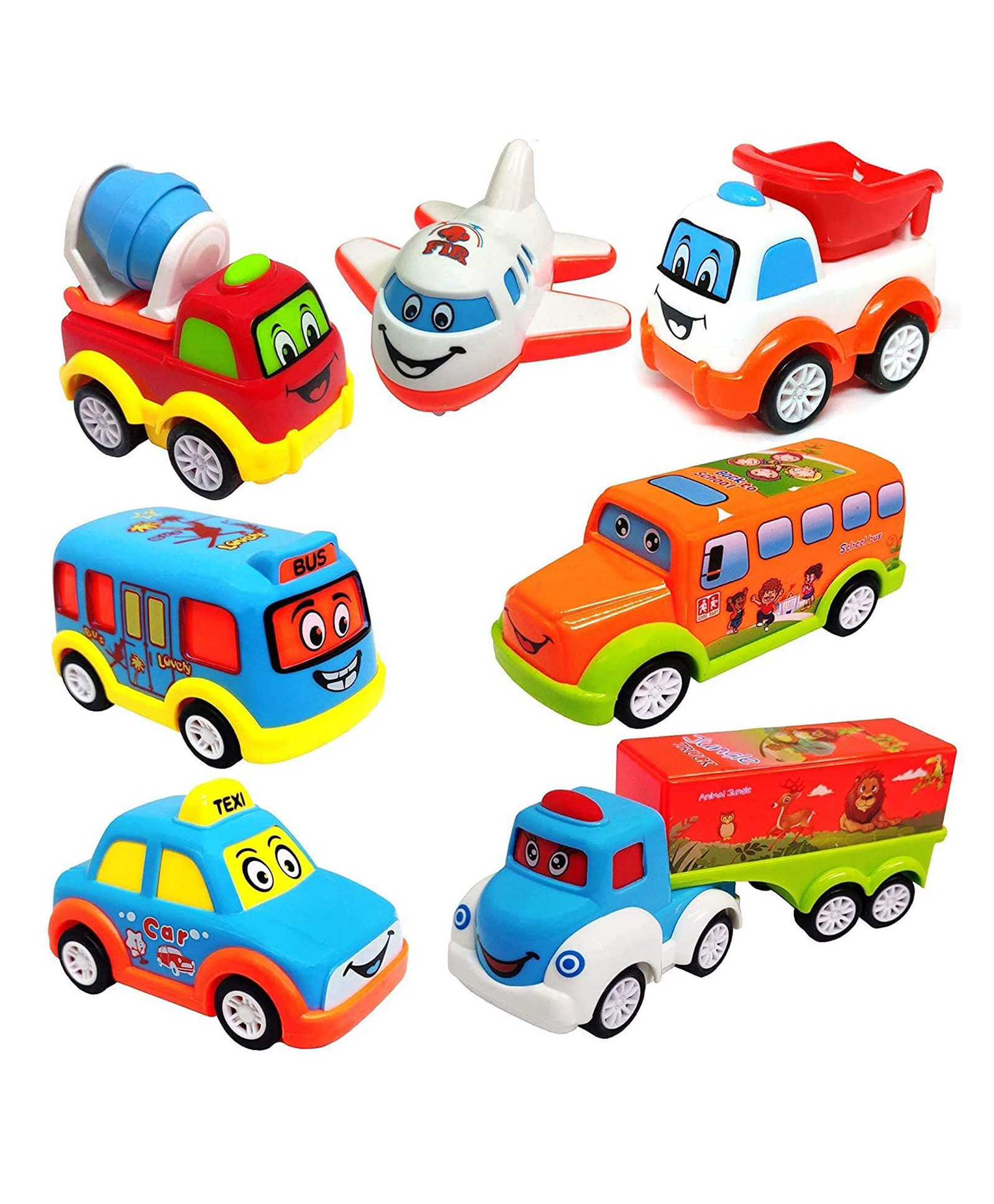 Magicwand Pack of 7 Unbreakable Construction Automobiles Toy Set for Toddlers Multi-Colored-image-28