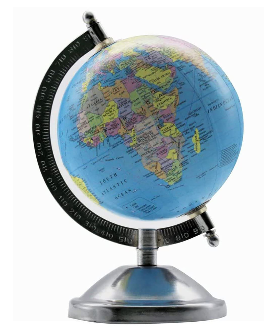 Magicwand STEM & STEAM Educational,Decorative Spinning Political Educational Laminated Rotating World Globe MADE IN INDIA 5" with Chrome Base-picture-22