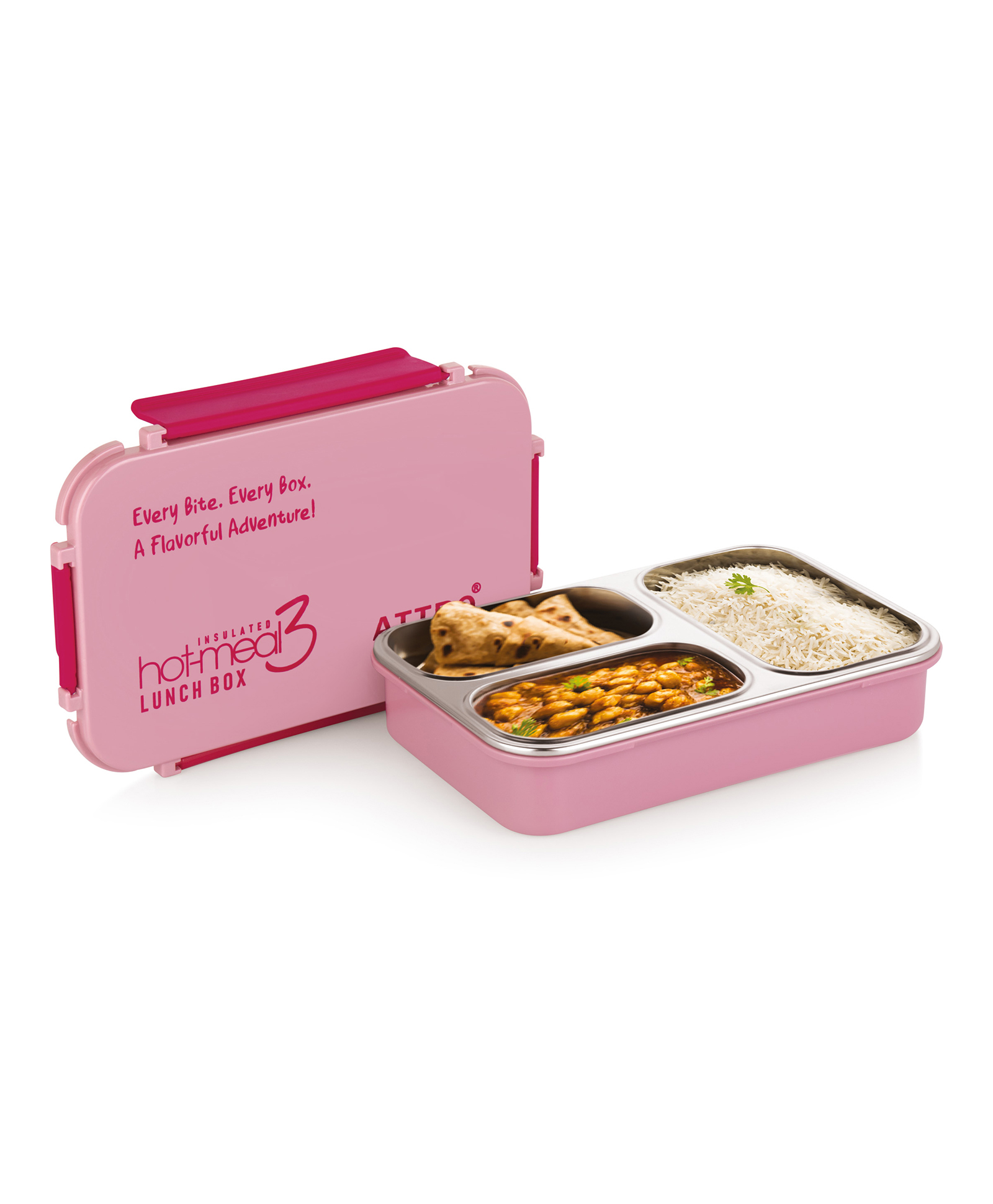 ATTRO Hot Meal Stainless Steel Insulated Lunch Box 900 ml - Pink-picture-20
