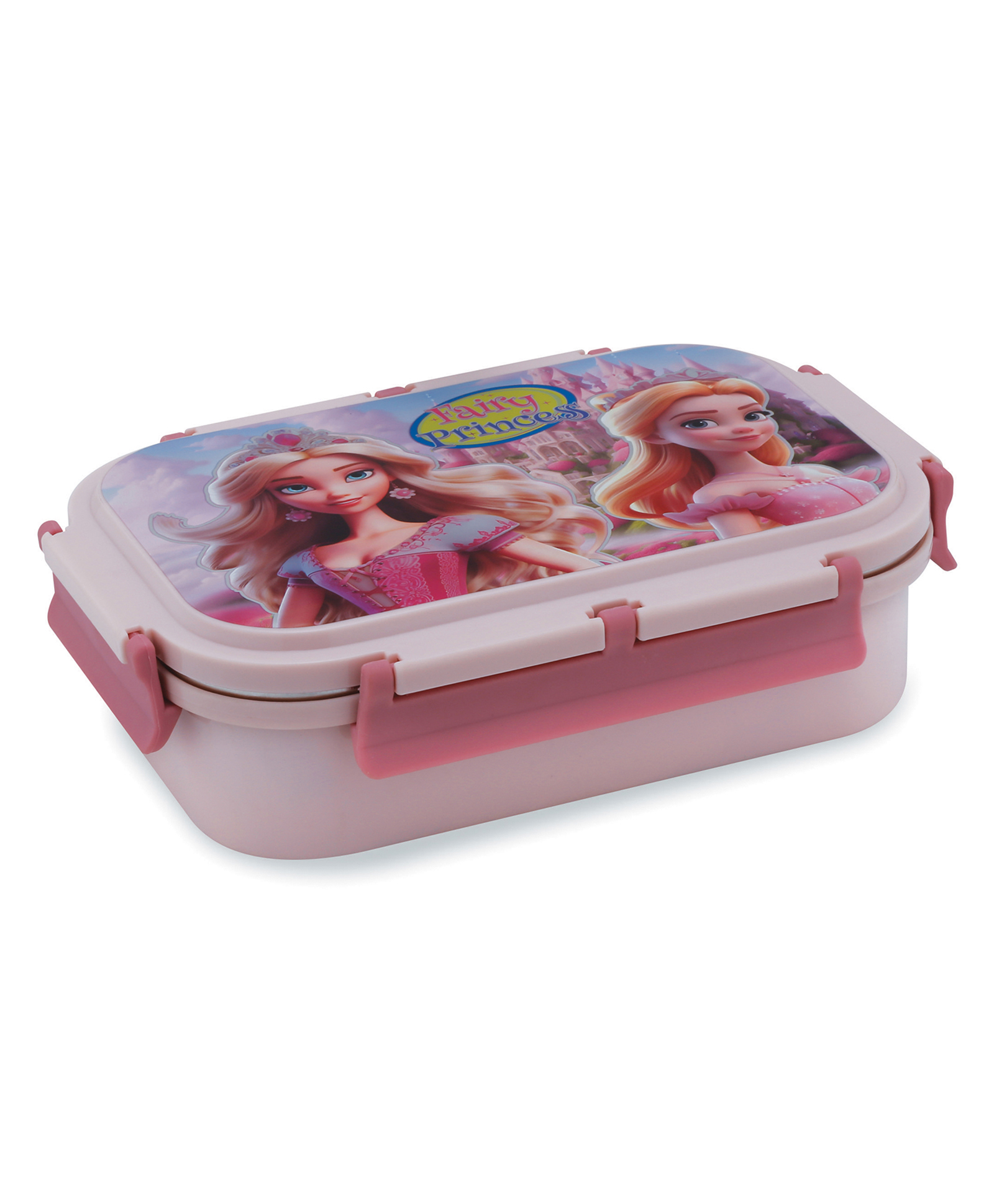 Attro Magna Fairy Princess Theme Insulated Stainless Steel Lunch Box 700 ml & 160 ml - Pink-picture-36