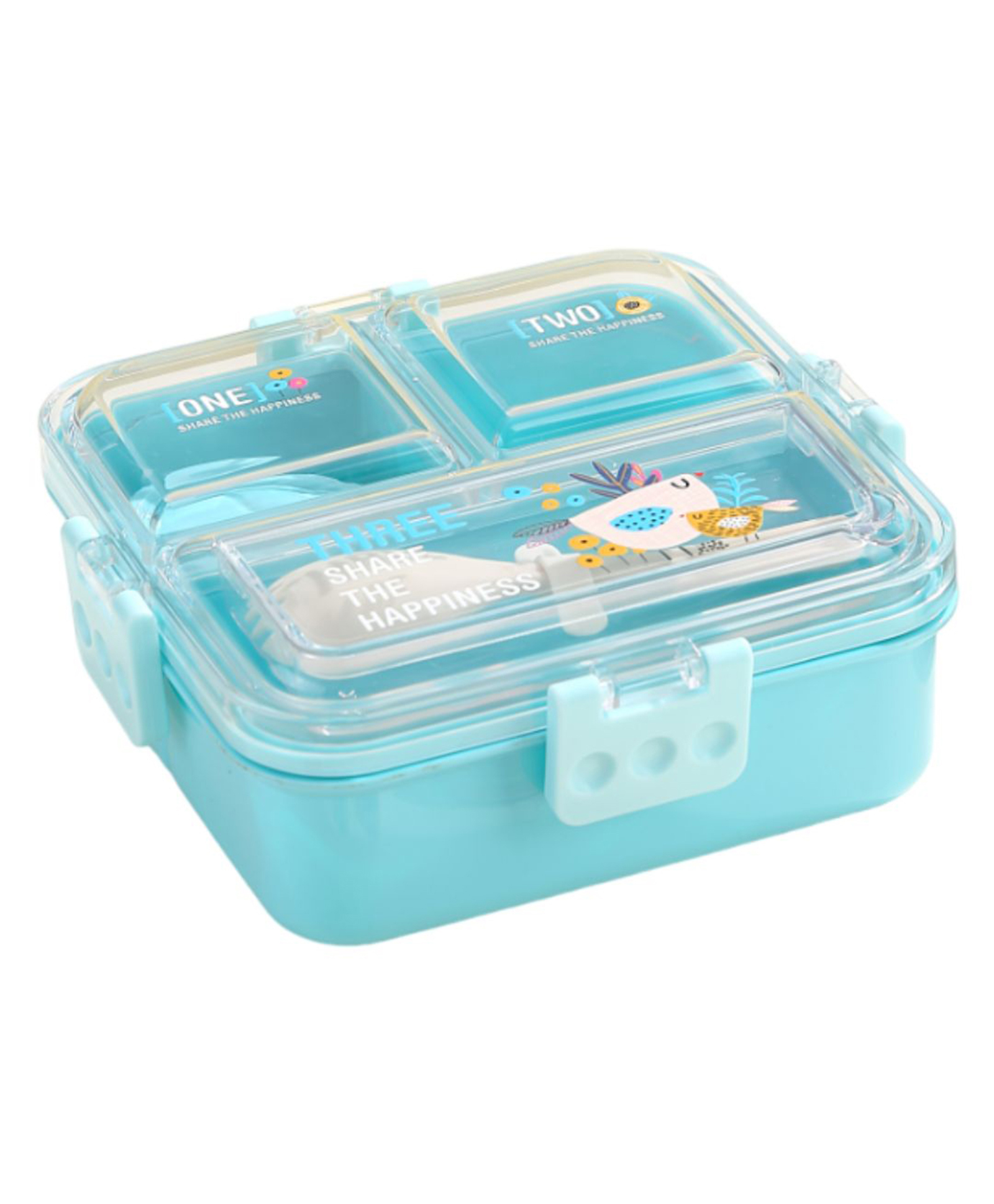 Attro Lunch Box with Inner Container & Spoon - Light Blue-picture-21