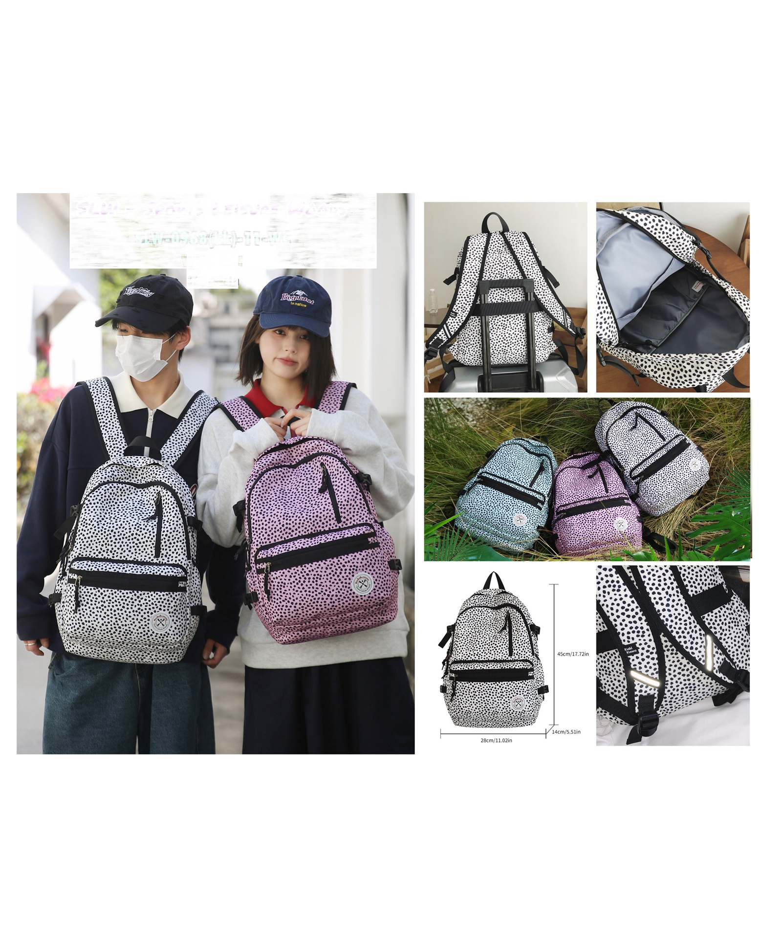Sanjary School Backpack for School College Students Lightweight Book Bag Travel Daypack for Outdoor Activities color design may vary - Height 18 Inches-picture-31