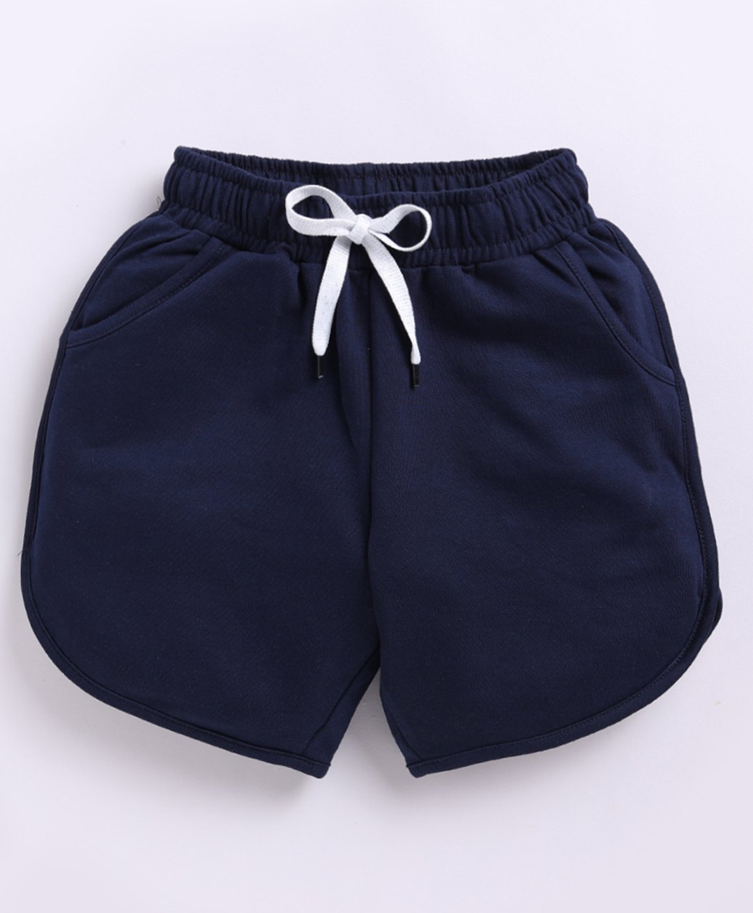 Kidcity Cotton Loopknit Solid Shorts - Navy Blue-picture-19