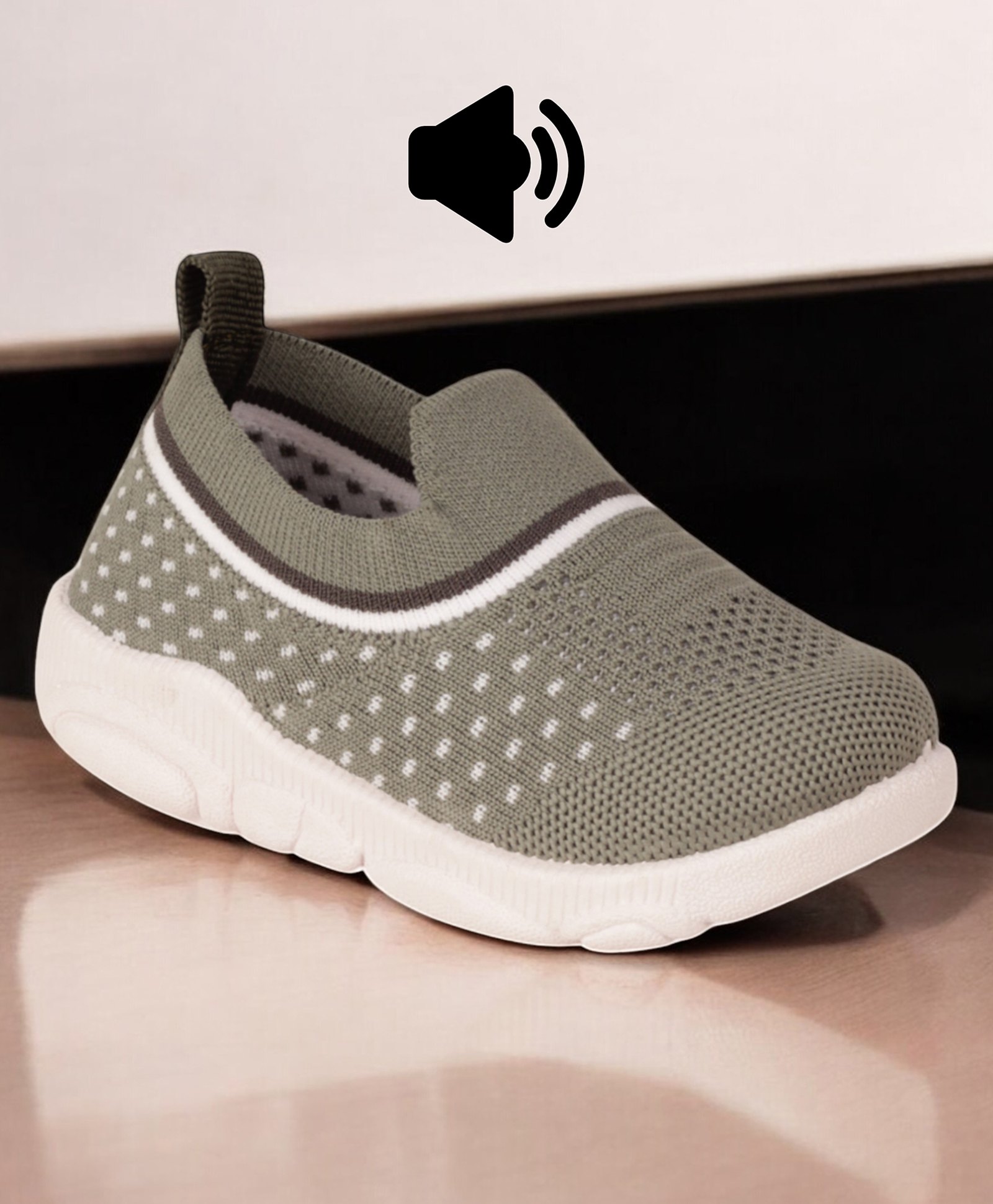 Lil Lollipop Mesh Detailed Musical Shoes - Green-picture-25