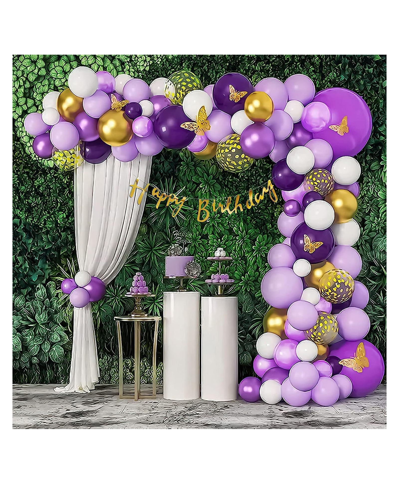 Bubble Trouble Butterfly Theme Happy Birthday DIY Kit Purple - Pack of 83-image-39