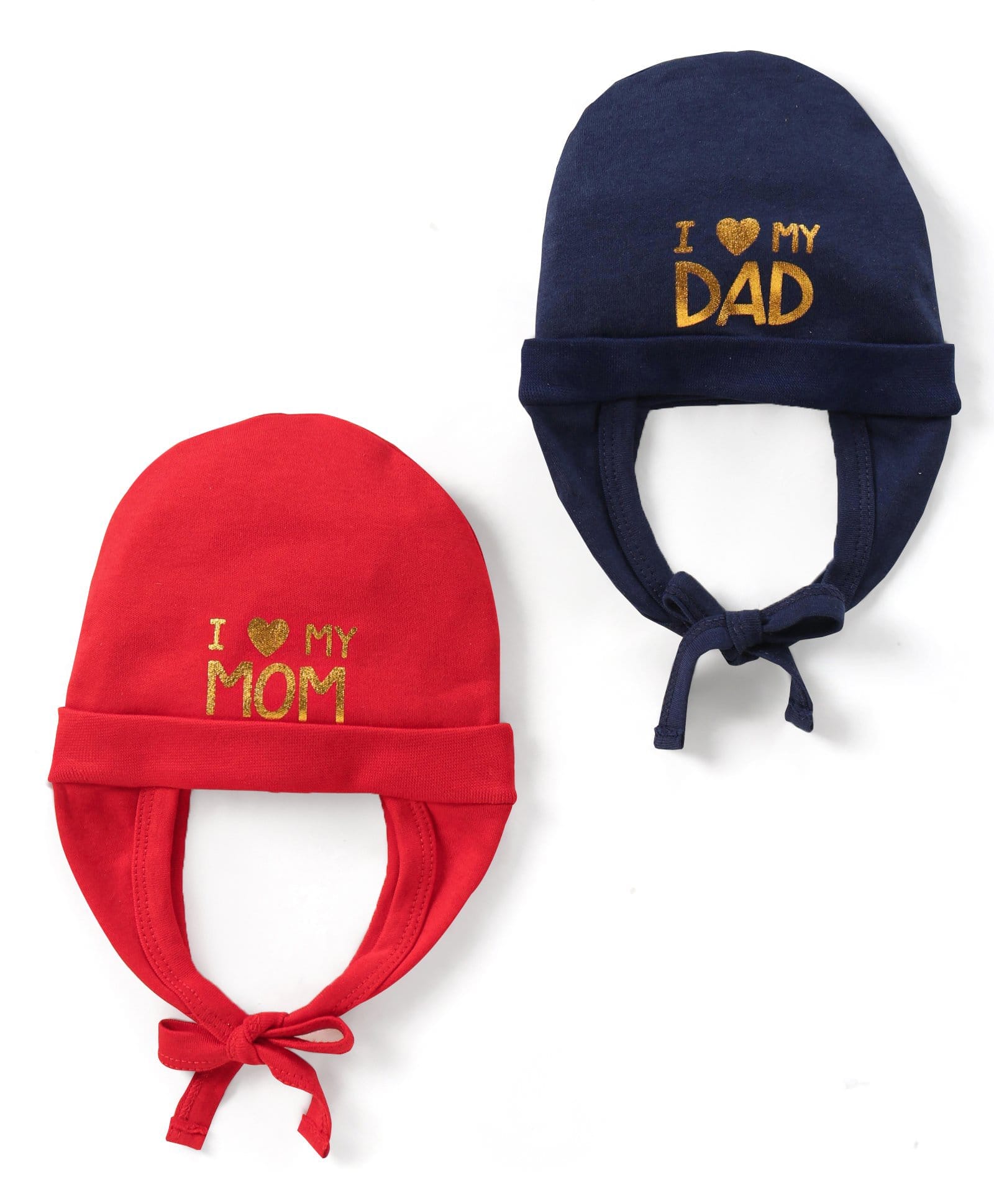 Doodle Poodle Interlock Knit Printed Caps Pack of 2 Red & Navy Blue - Diameter 10 cm-picture-12