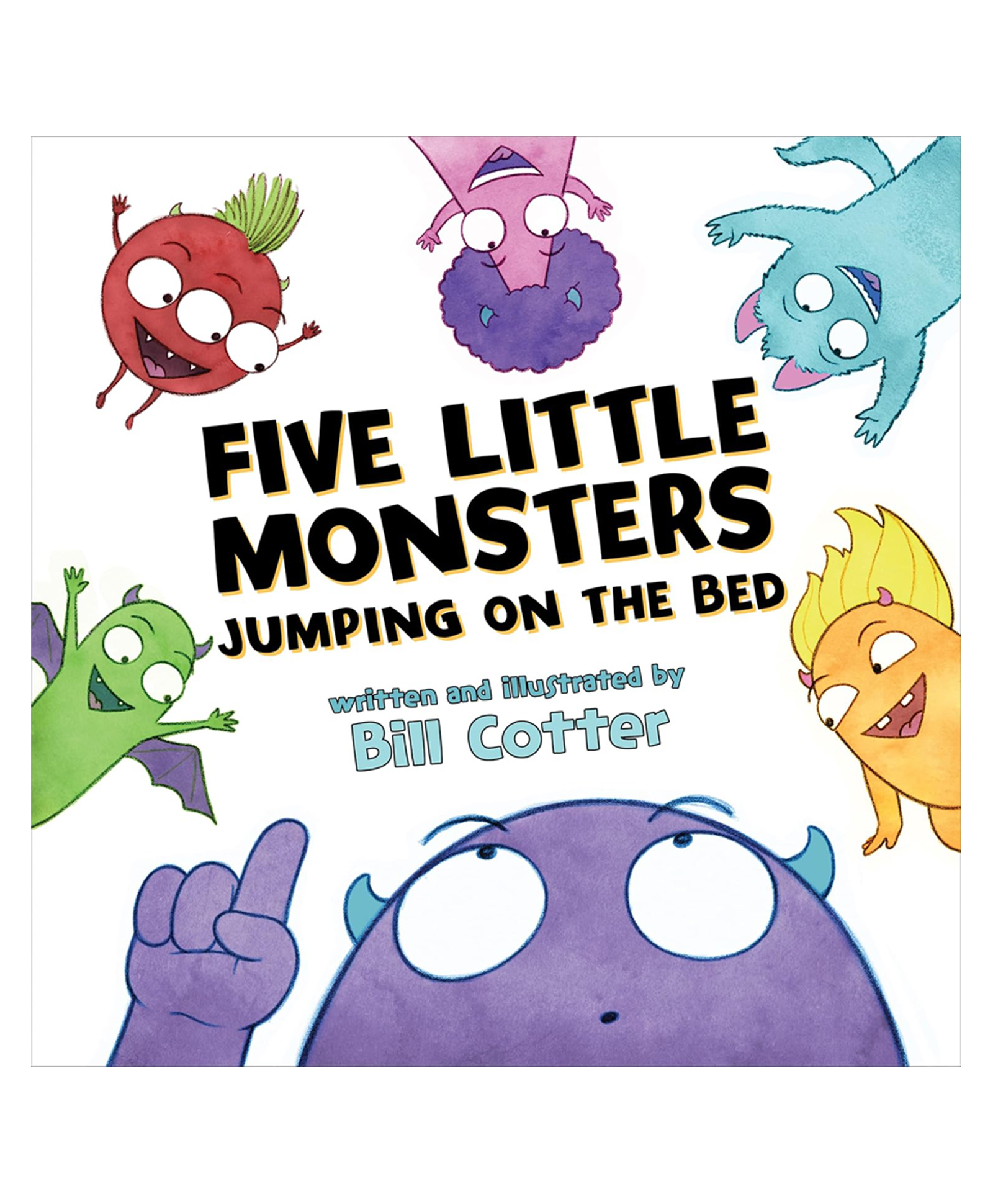 Five Little Monsters Jumping on the Bed Board Book by Bill Cotter - English-image-42