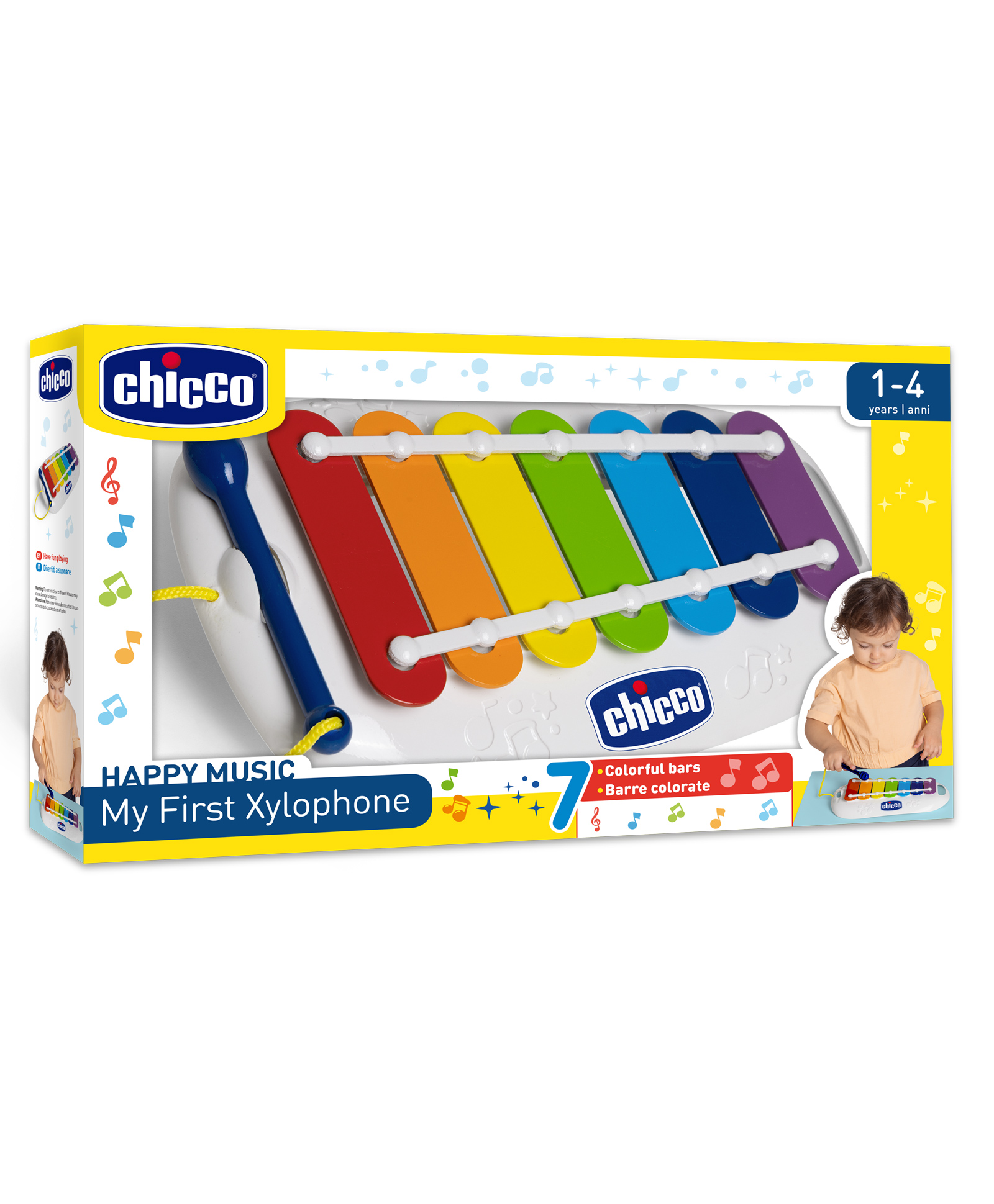 Chicco Happy Music My First Xylophone Toy - Multicolour-image-4
