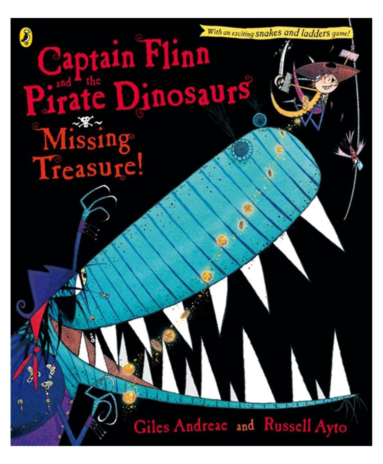 penguin random house Captain Flinn and the Pirate Dinosaurs Missing Treasure Picture Book by Giles Andreae & Russell Ayto - English-picture-19