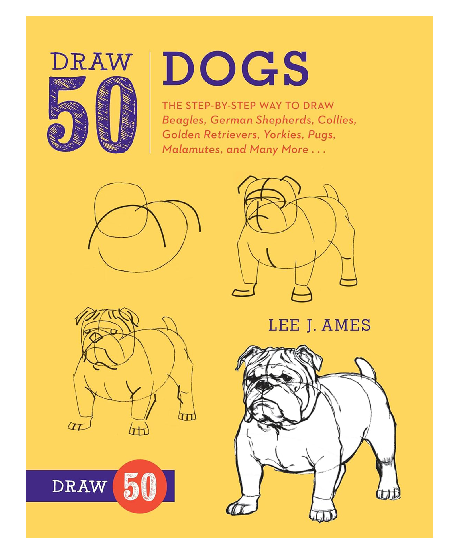 Draw 50 Dogs Art Book by Lee J Ames - English-image-28