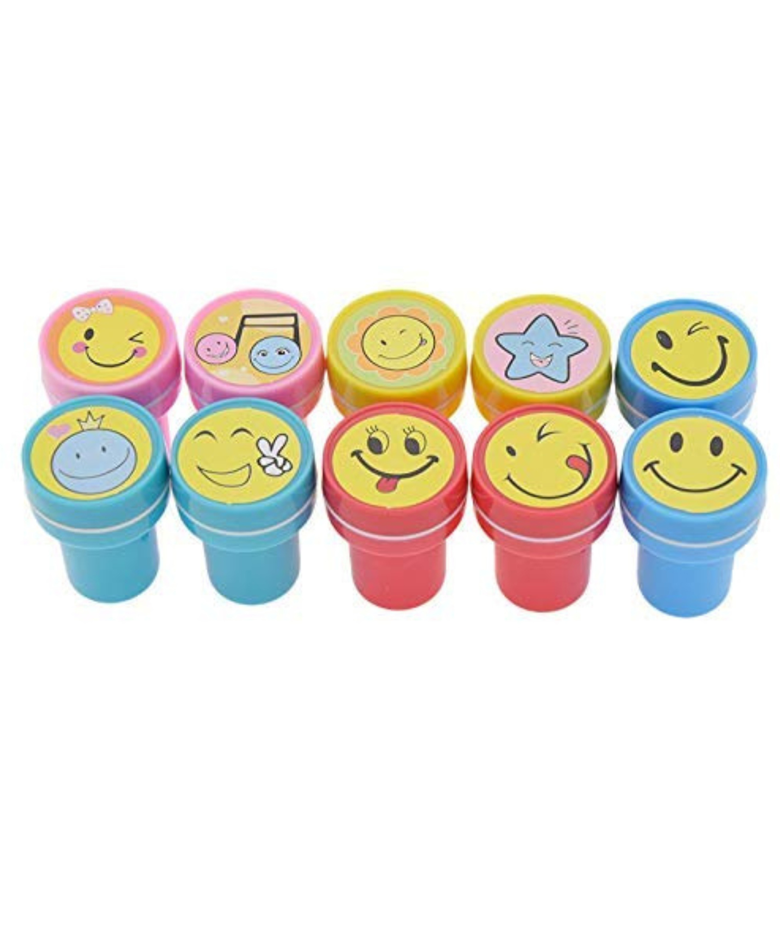 YAMAMA Stamp Art For Kids Smiley Face Emoji Stamp For Kids And Adults Emoji Rubber Stamp Art Portable Easy-to-Use Kids Emoji Design Stamp Craft Perfect Gifts For Kids 10 Piece Design And Color May Vary-picture-28