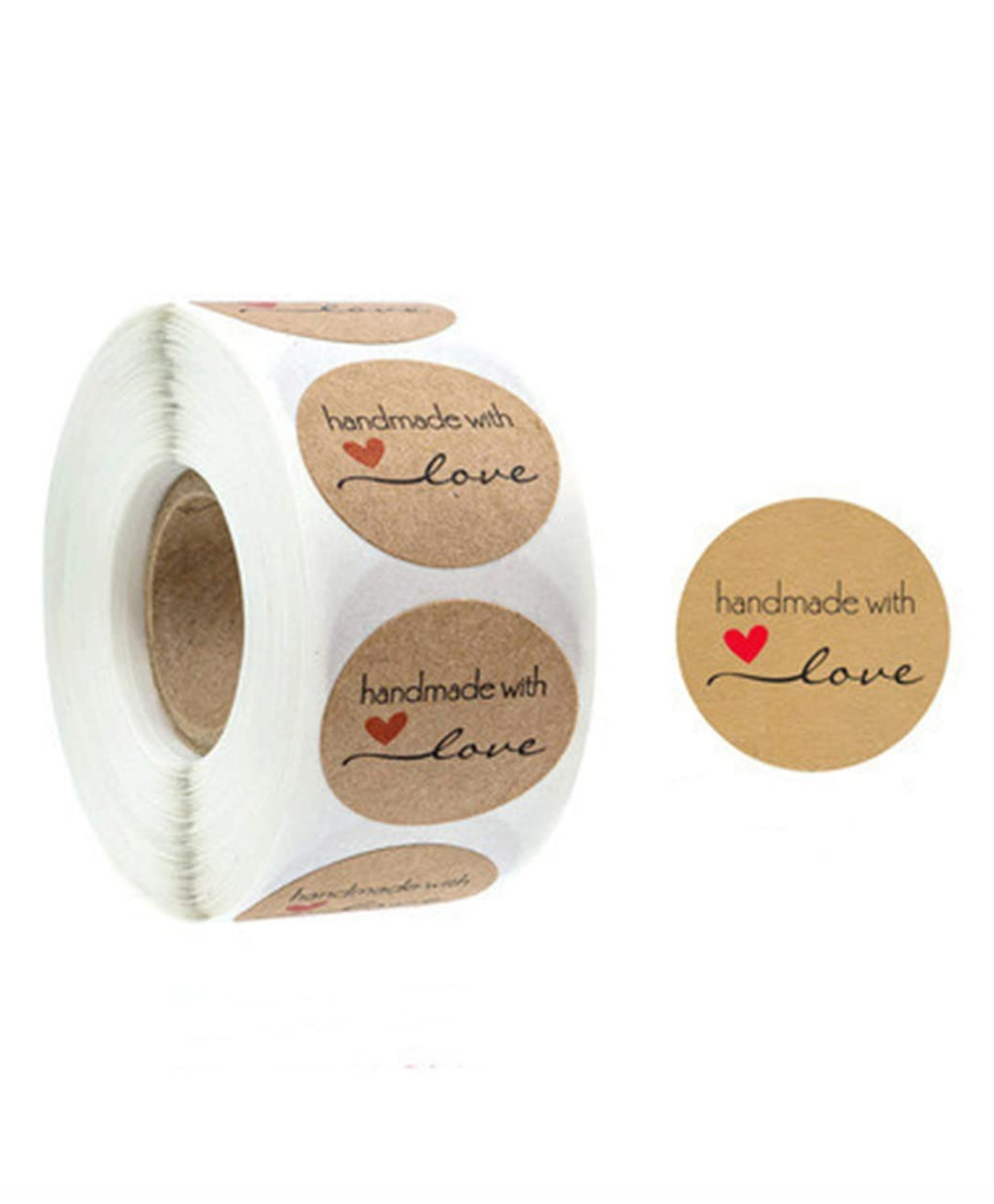 YAMAMA Handmade With Love Red Heart Theme 500 In 1 Decorative Sticker Roll Self-adhesive Label For Crafts Enevelope Gift Packaging - Multicolor-image-33