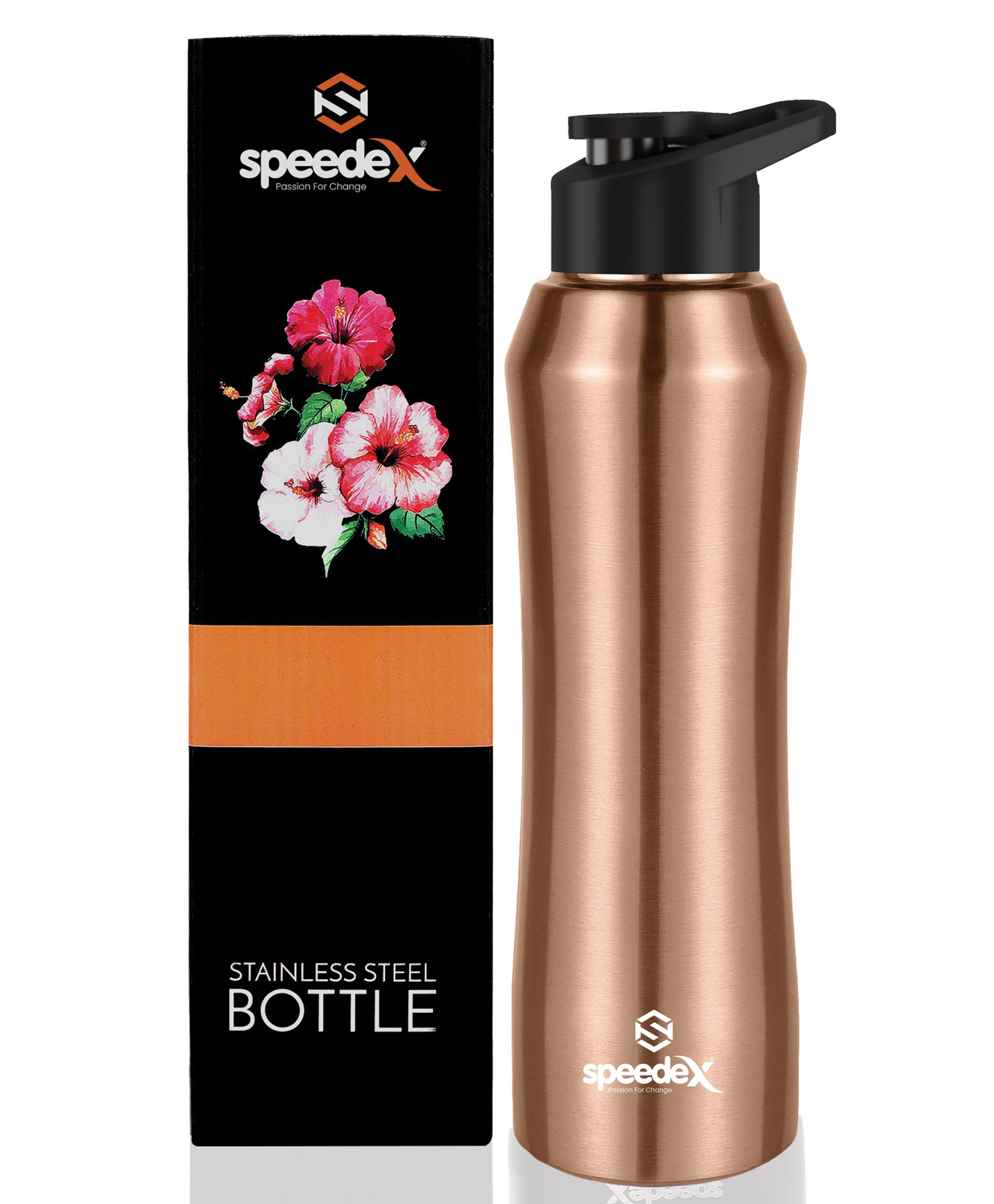SPEEDEX Glacia Stainless Steel 1 Liter Water Bottle for Men, Woman and Kids (1000 ml Copper Gold Sipper)-picture-18