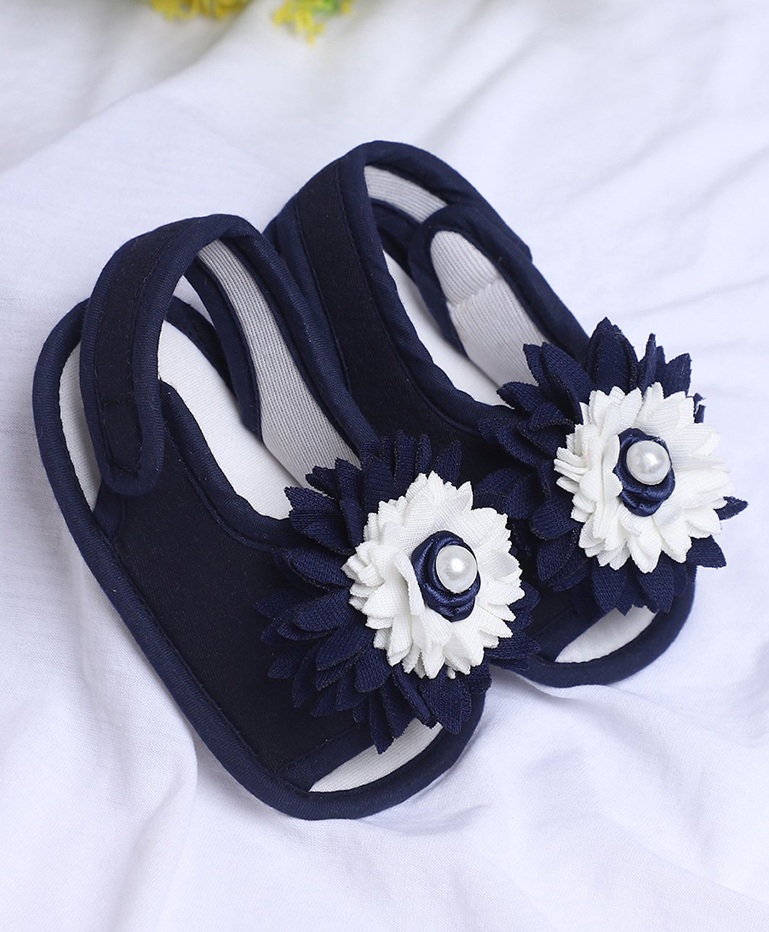 Coco Candy Floral Applique Detailed Sandals - Navy Blue-picture-40