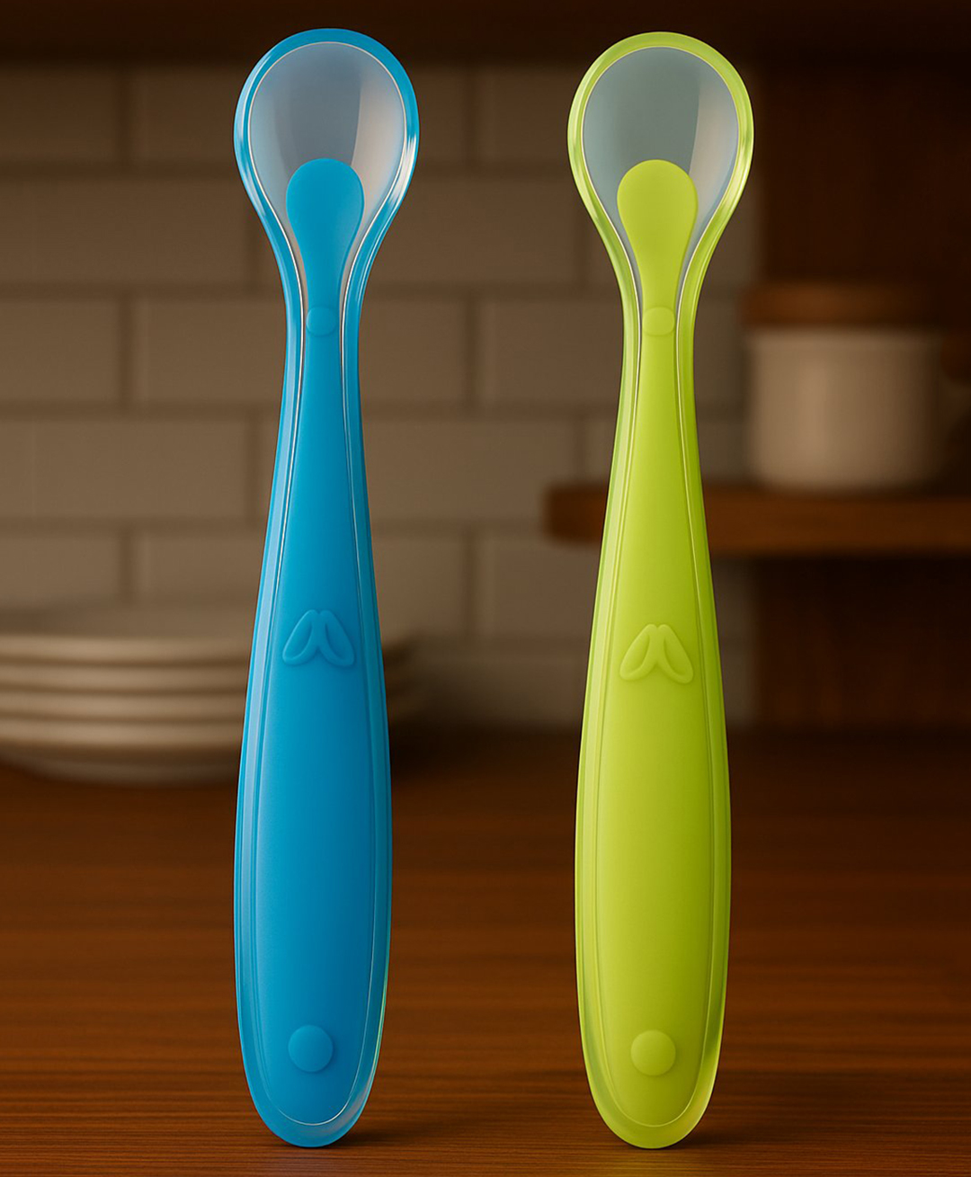 Badal Kidz Feeding Spoon With Ultra Supple 100% Silicone Tip,Bpa Free - Blue & Green (Pack of 2)-picture-10