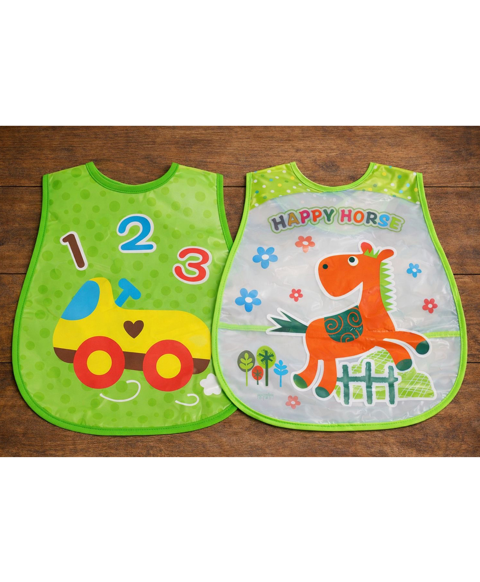 Badal Kidz Plastic Waterproof Baby Feeding Apron with BIB - Blue &Pink(Pack of 2)-image-49