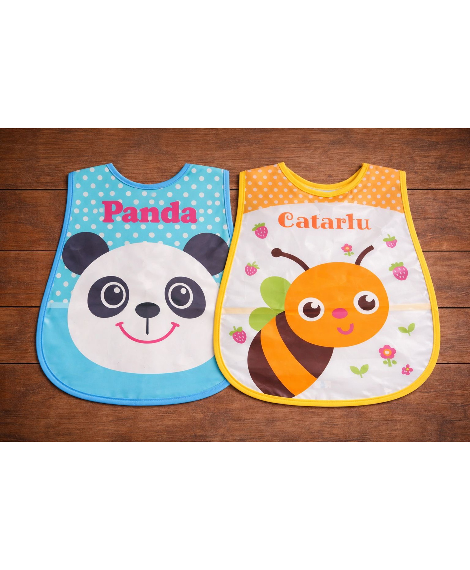 Badal Kidz Plastic Waterproof Baby Feeding Apron with BIB - Pink &Green(Pack of 2)-picture-13