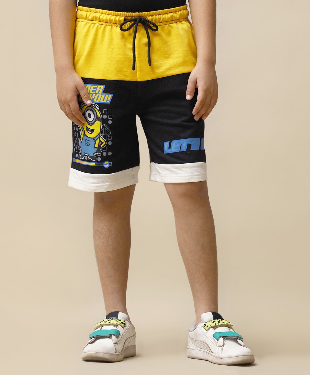 Kidsville Despicable Me Featuring Minions Printed Shorts - Yellow & Black-picture-29