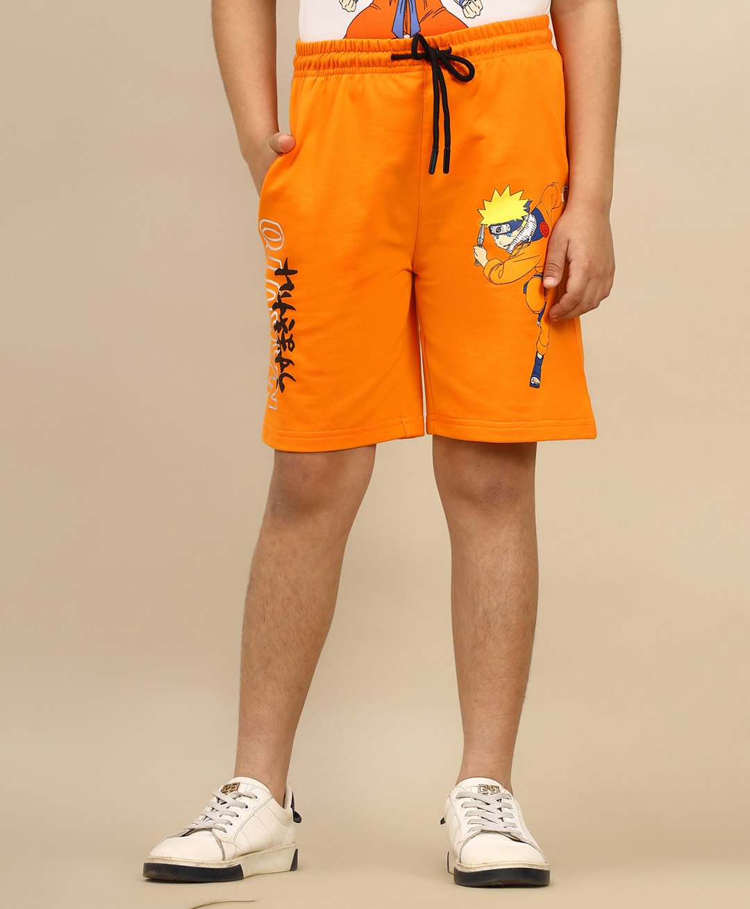 Kidsville Naruto Featuring Character Printed Shorts - Orange-image-10