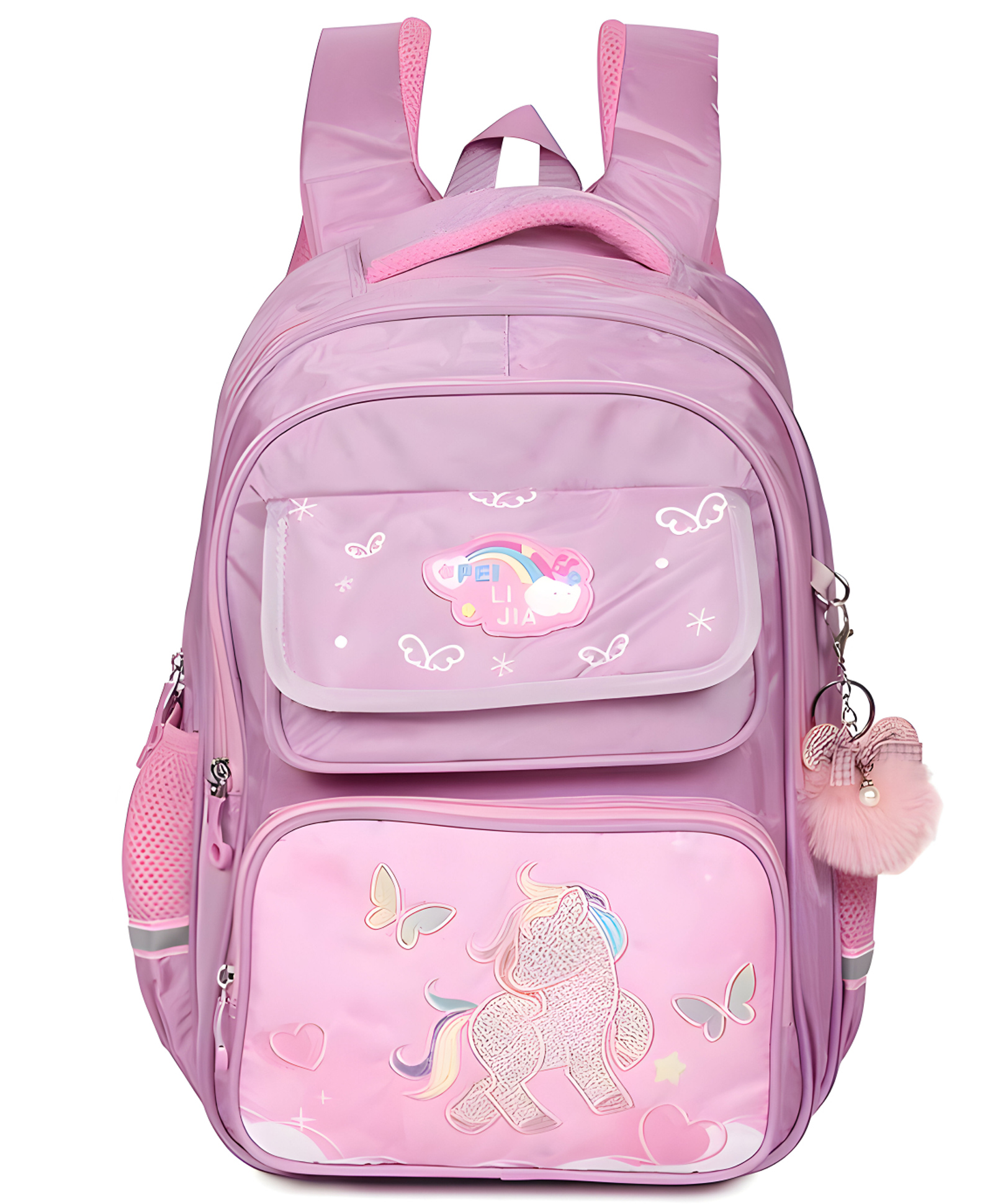 SCHOOLISH Unicorn Backpack for Children - School Bag for Student, Orthopedic School Bags, Lightweight Large Capacity Bag for kids- PACK OF 1- COLOR MAY VARY - Height 16.5 Inches-image-46