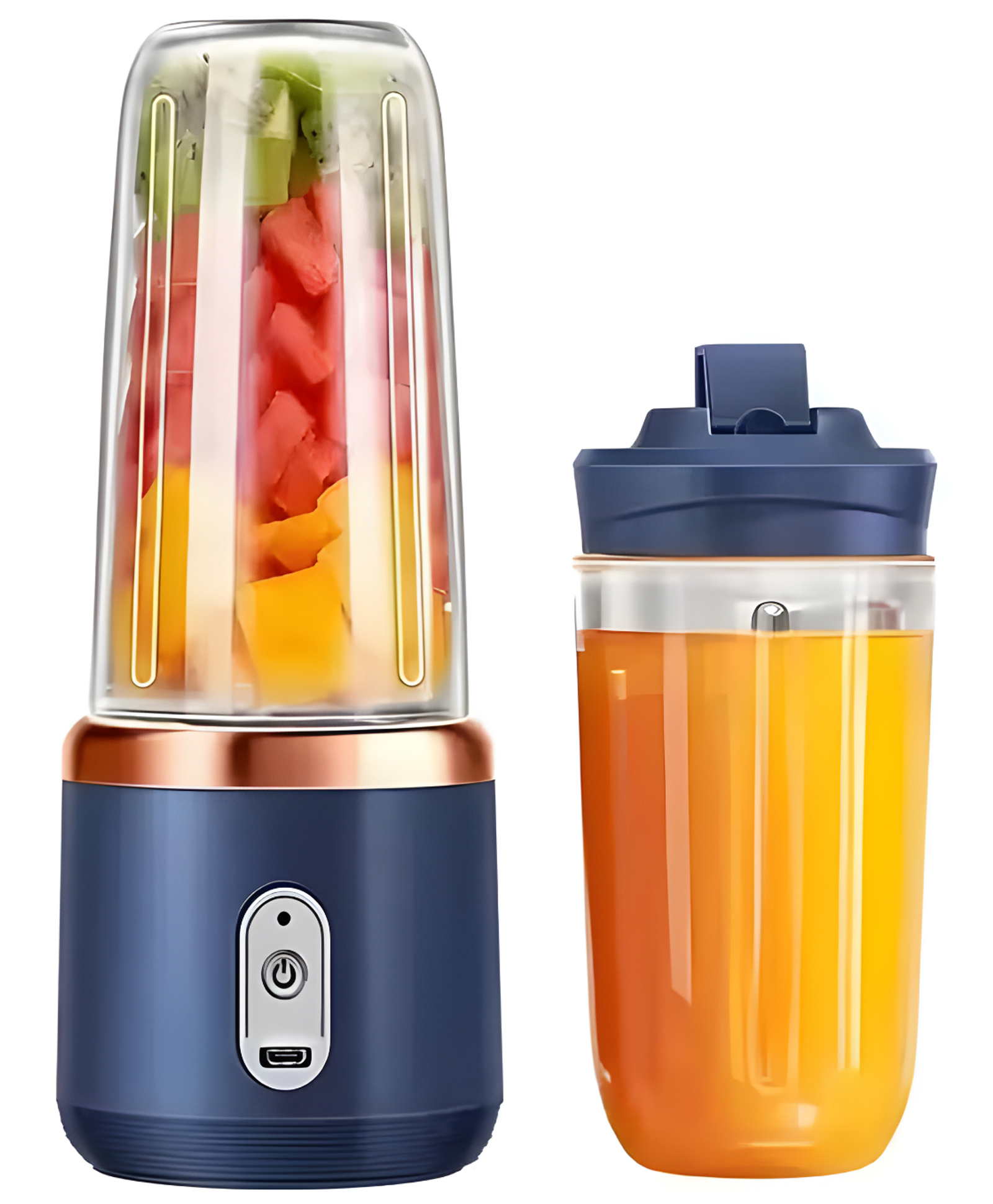 Cozy Vibes Portable Blender for Smoothie and Juices Powerful 200 Watts Juicer Blender That Can Crush Ice Too Juicer Machine with Rechargeable Battery-Smoothie Blender- PACK OF 1 - COLOR MAY VARY