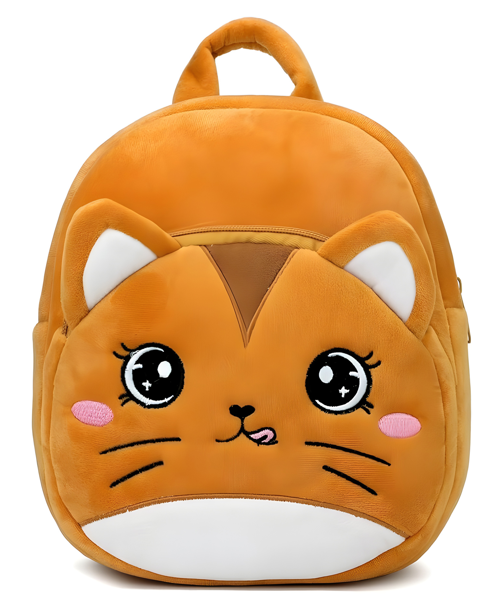 Delicado Height 15 Inches Premium Quality Soft design Dump truck design school Bag for Kids- Orange-image-46