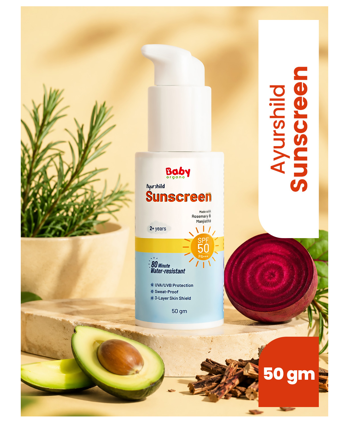 Babyorgano Natural Sunscreen SPF 50 For kids -50 g-picture-13