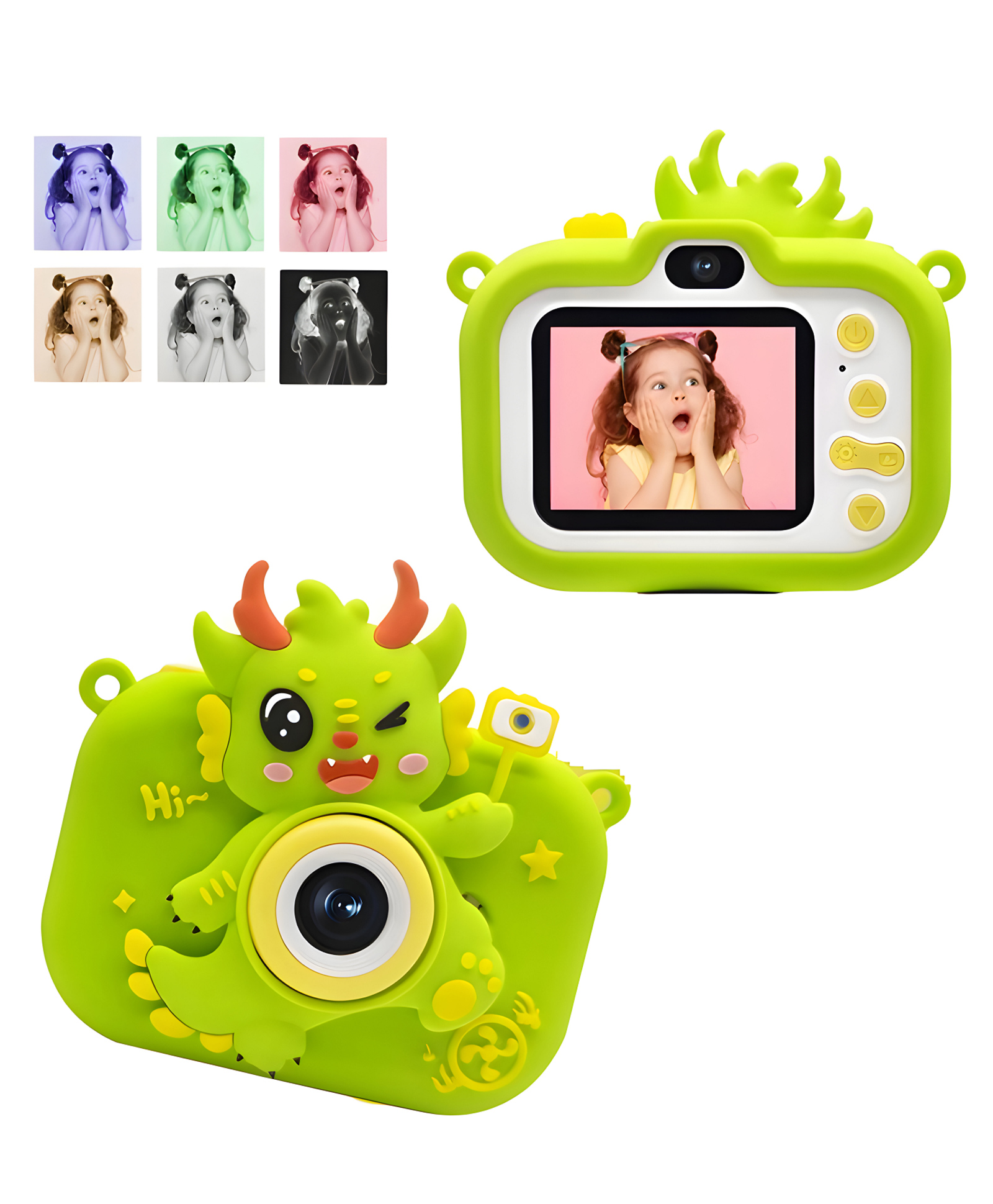 NEGOCIO 3D Painted Cartoon Digital Camera Tripod HD Kids Digital Video Cameras for Toddler with Cartoon Kids Digital Camera- PACK OF 1- COLOR MAY VARY-image-2