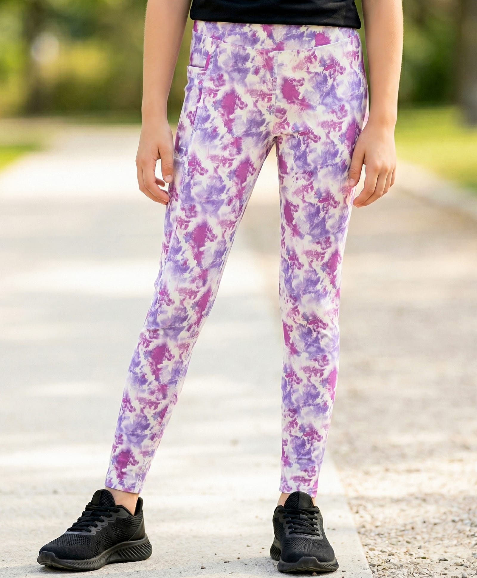 Pine Active Full Length Super Stretch Printed Leggings - Pink-picture-20