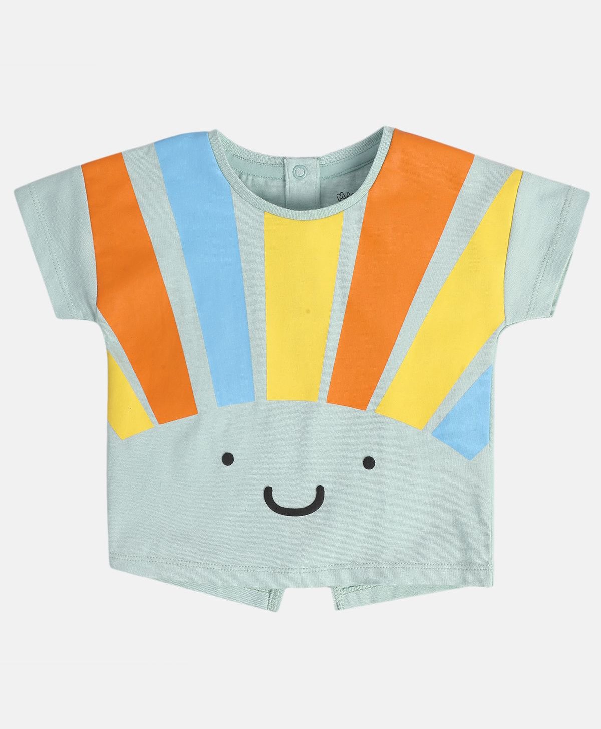 MINI KLUB Cotton Half Sleeves Abstract Printed Top - Grey-picture-28