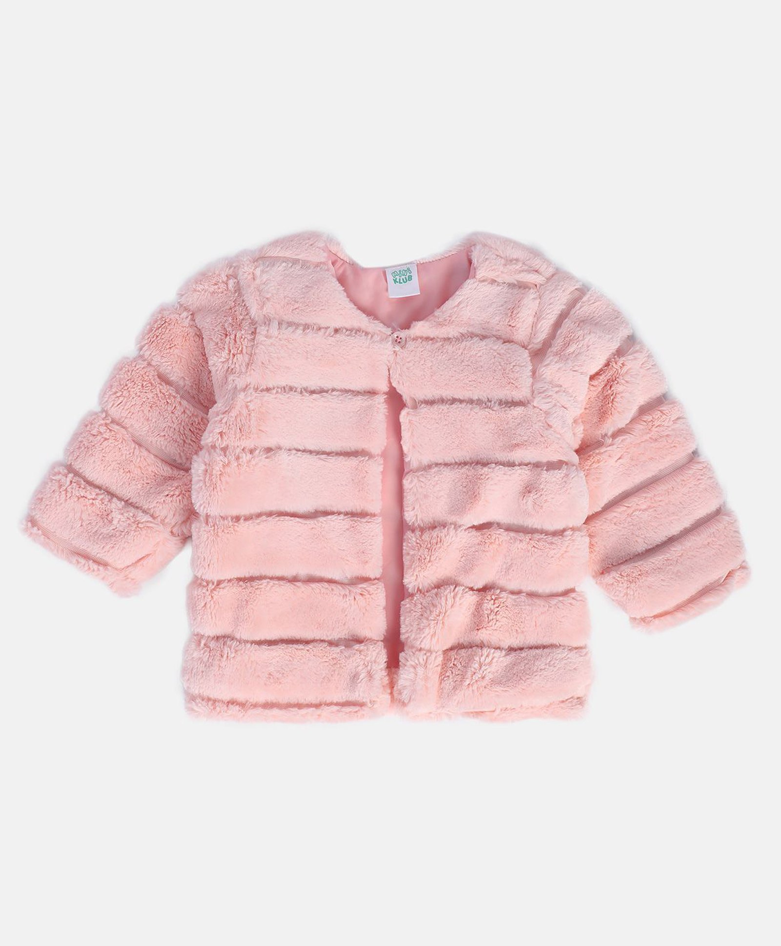 MINI KLUB Woven Full Sleeves Fur Detailed Light Winter Jacket - Pink-image-39