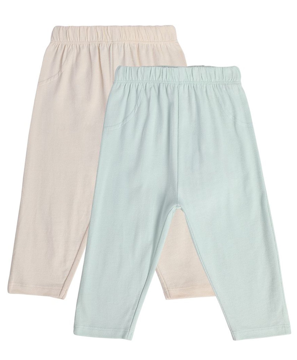 MINI KLUB Cotton Pack Of 2 Solid Pants - Pink & Blue-image-26